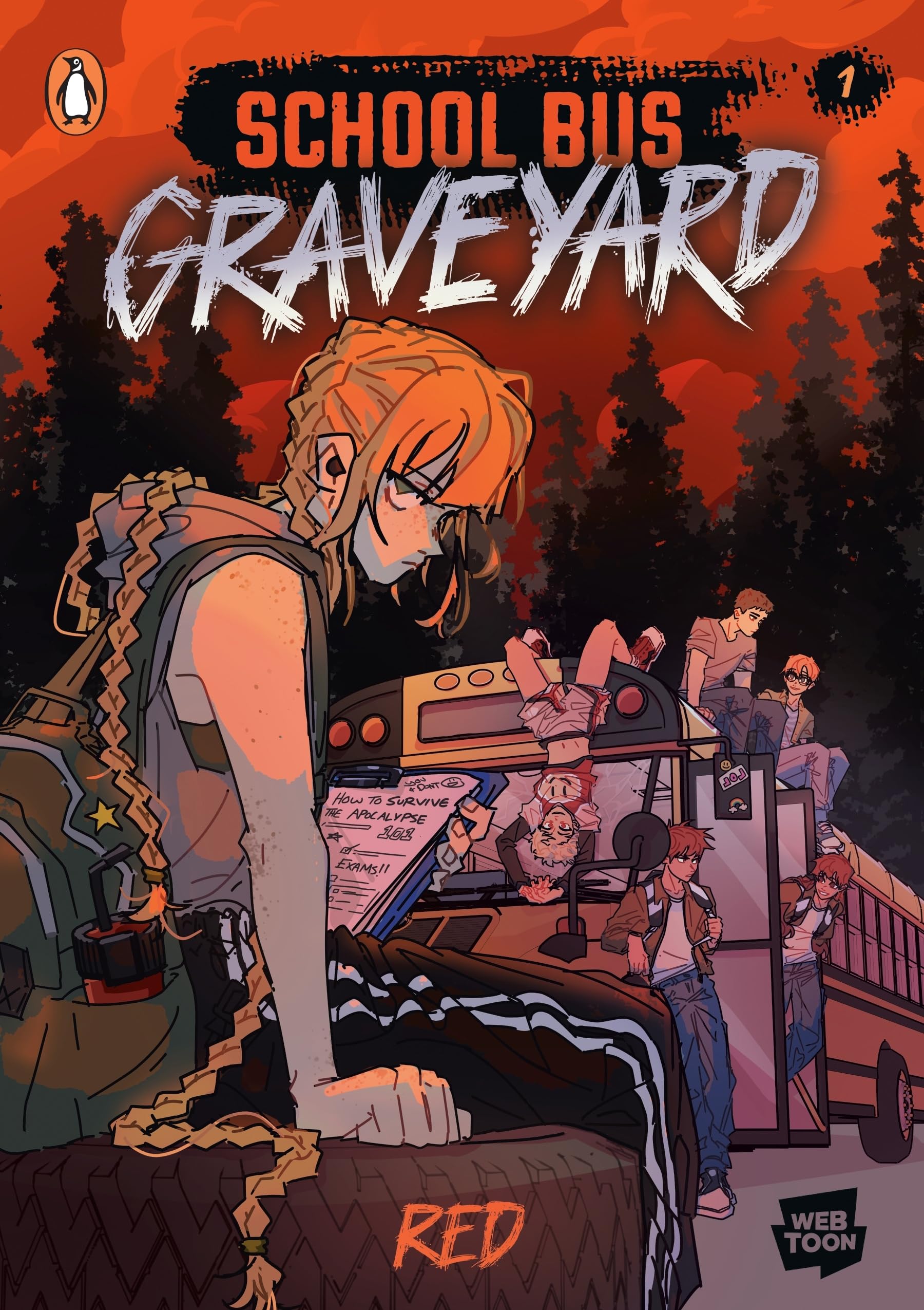 Penguin School Bus Graveyard, Volume 1 Graphic Novel | Mystery & Detective | Paperback