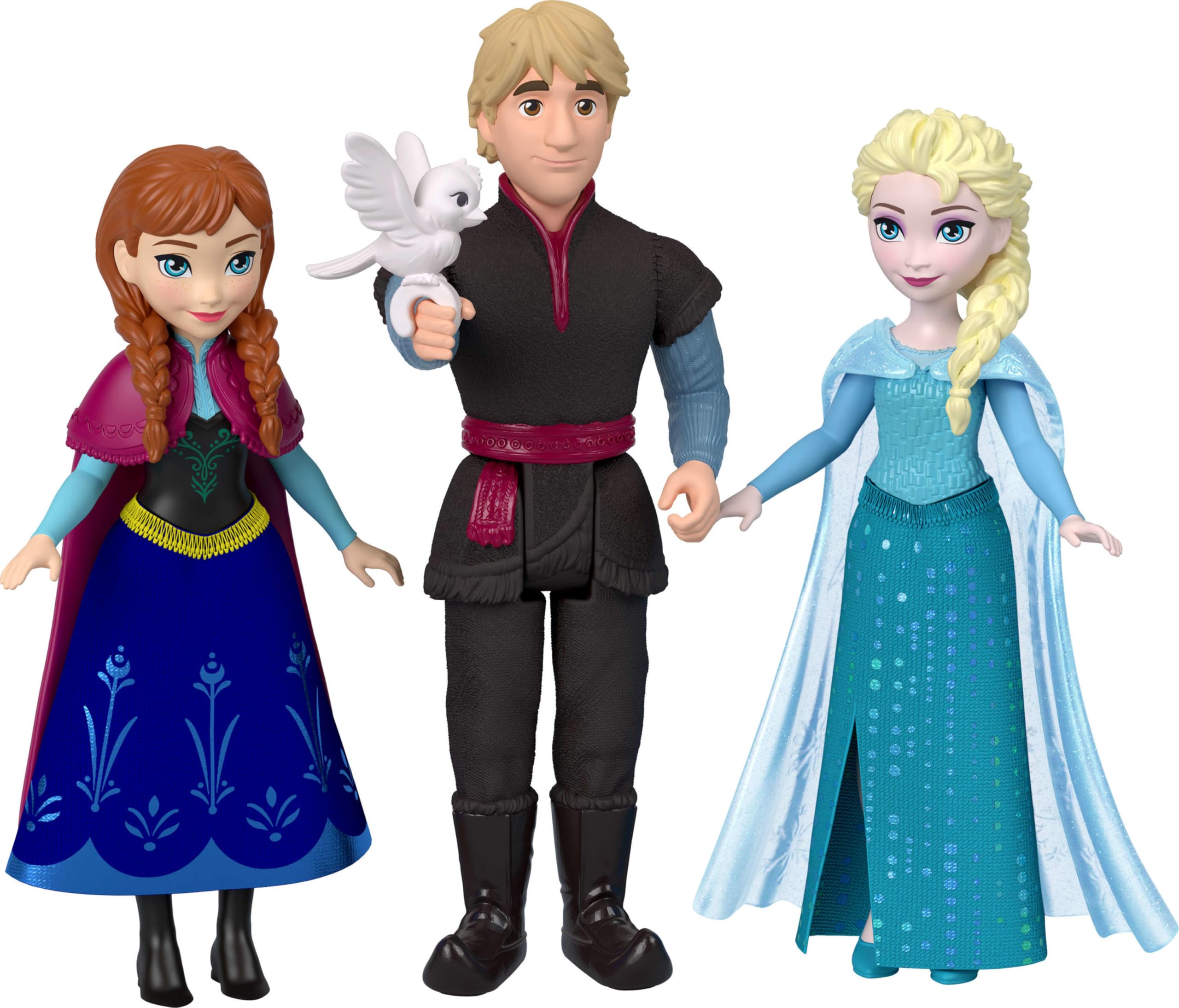 Mattel Disney Frozen Small Dolls Set - Anna, Elsa, Kristoff & Olaf | 3.5-inch Scale | Ages 3+ 2