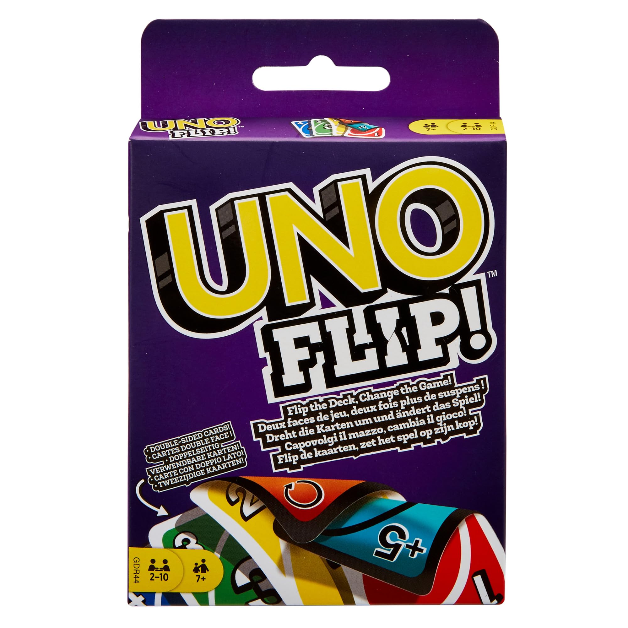 UNO FLIP! Card Game - Double-Sided Deck, New Action Cards, Colorblind Accessible | 112 Cards | Ages 7+