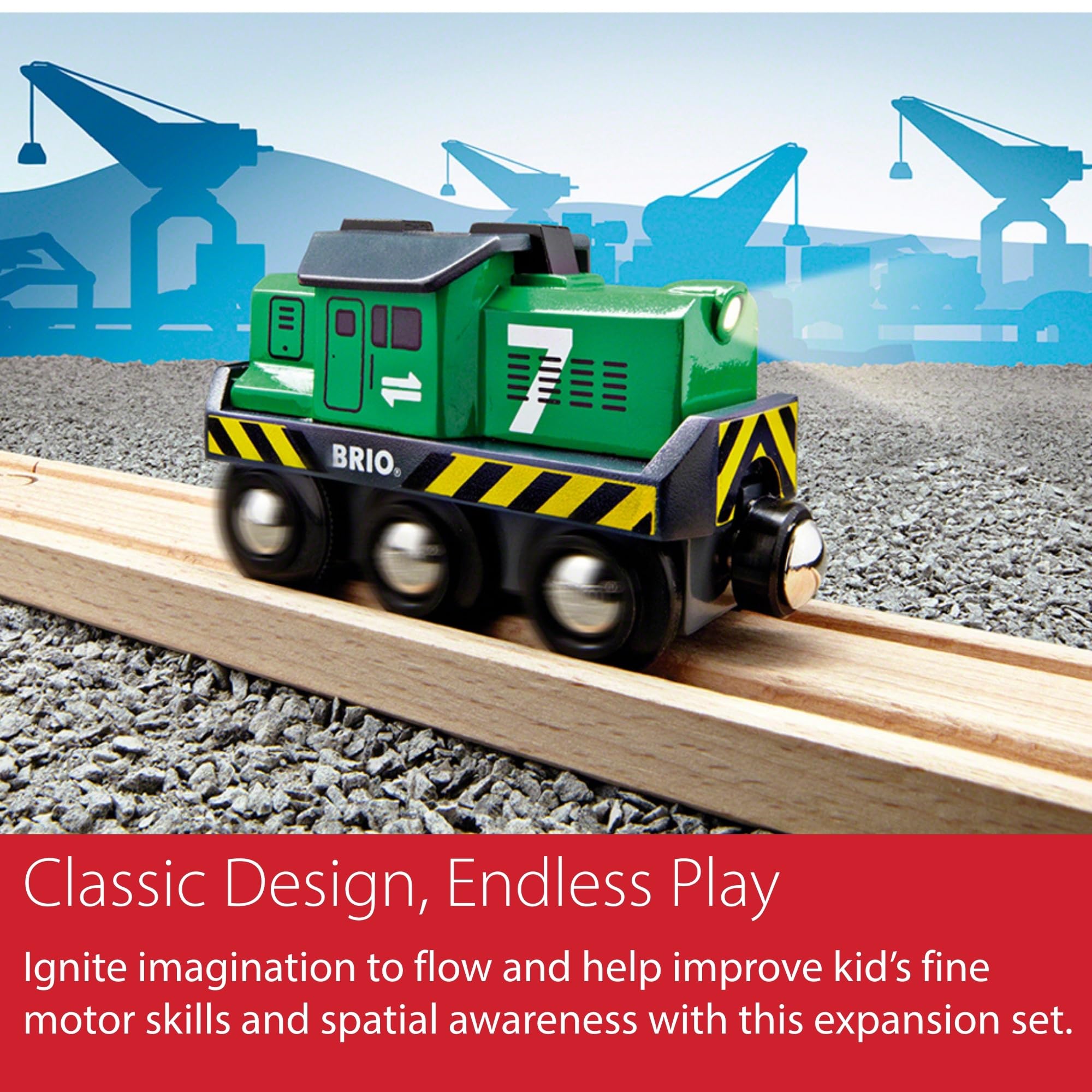 BRIO Battery Powered Freight Engine Train | Retro Design | Ages 3+ 7