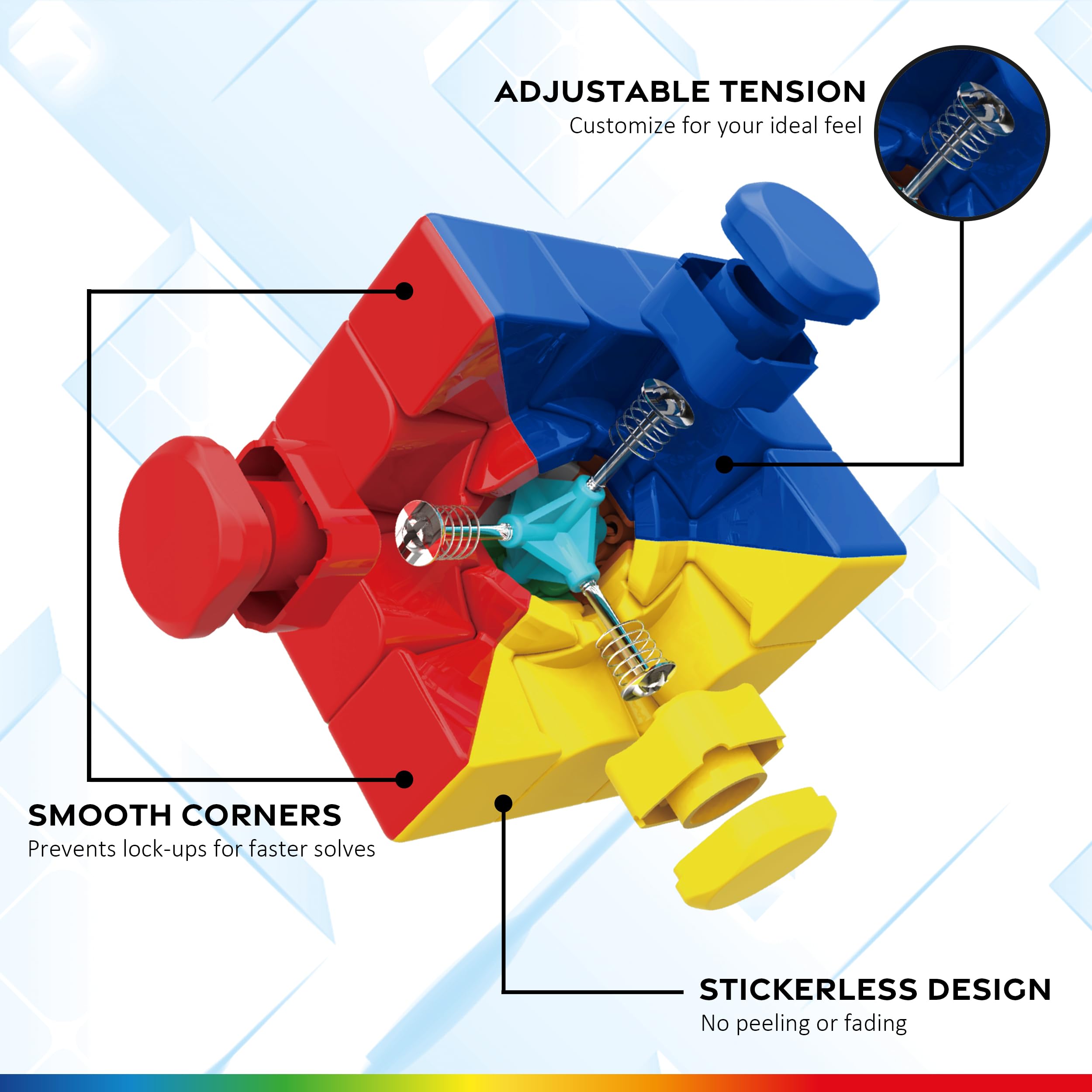 Nexcube 3x3 Speed Cube - World Record Performance | Ergonomic Stickerless Design | Ages 8+ 3