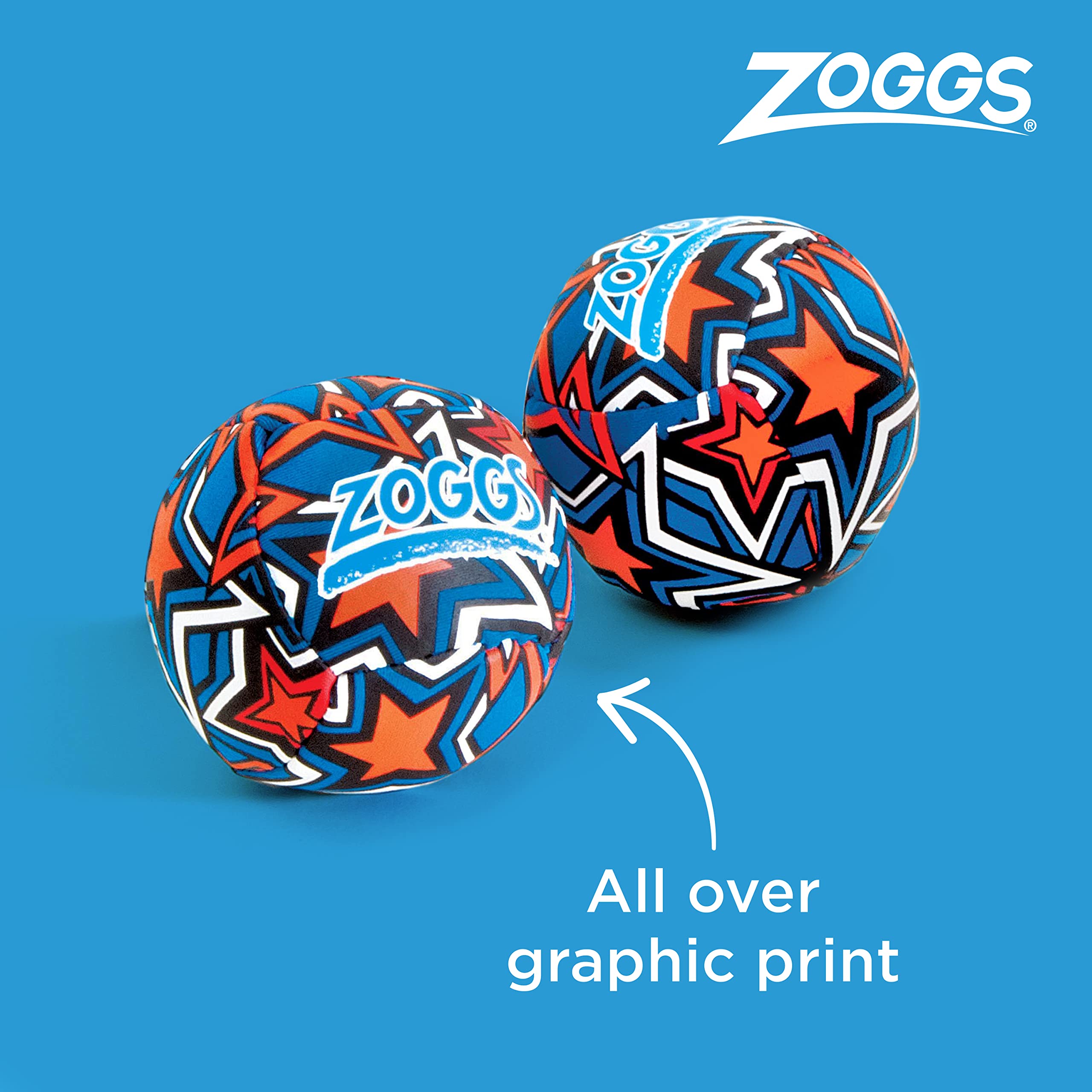 Zoggs Unisex Baby Splash Balls - Water Friendly Neoprene Covered | Set of 2 Orange/Blue 3