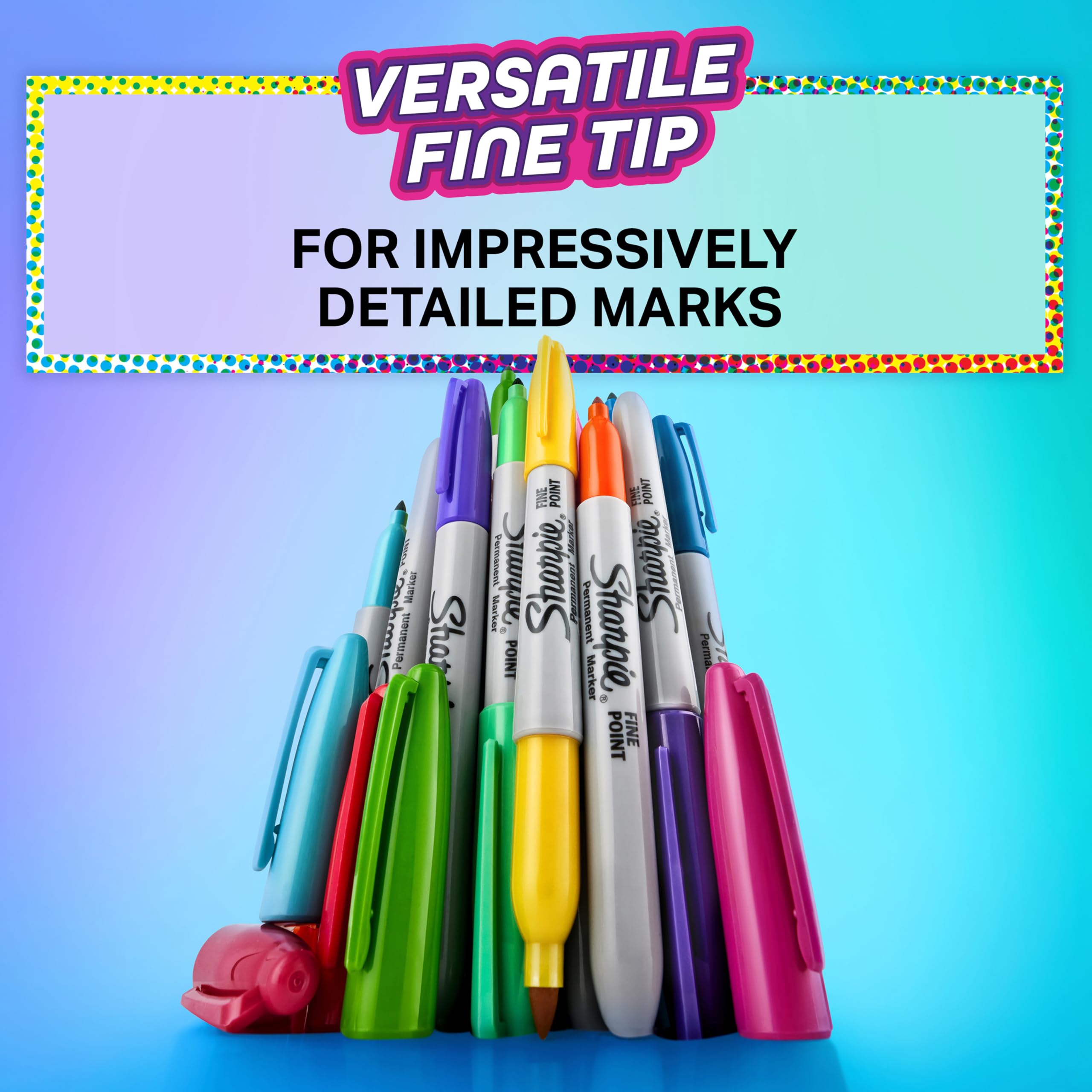 Sharpie Glam Pop Permanent Markers | Fine Point for Bold Details | Assorted 2