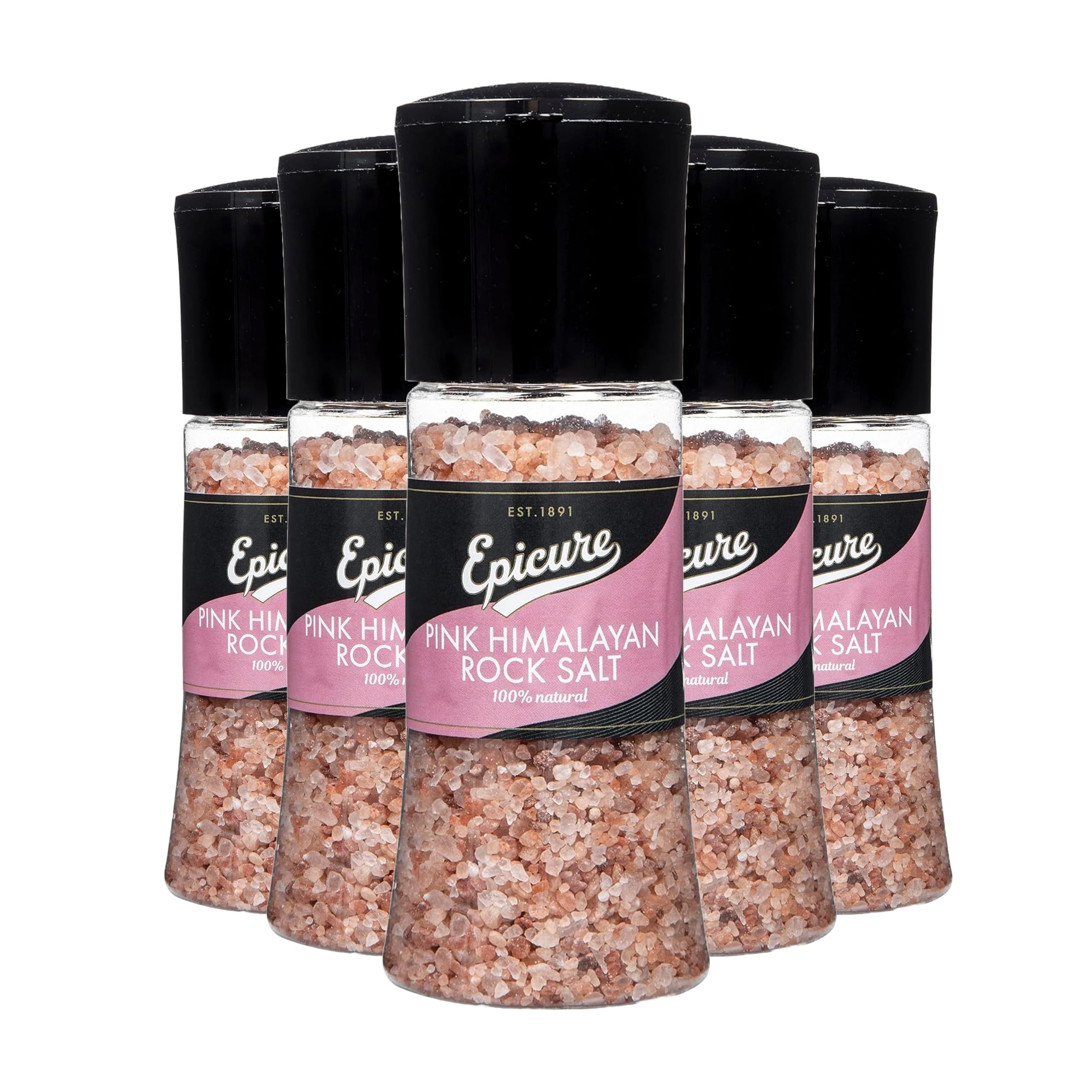 Epicure Pink Himalayan Rock Salt Grinder - Freshly Ground Seasoning | 320g 1