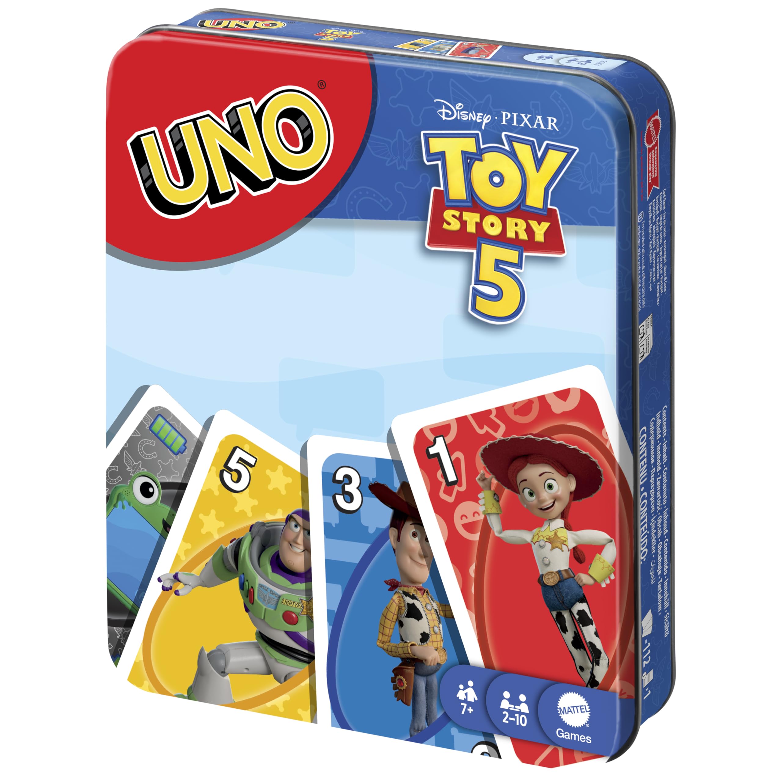 Mattel Games UNO Disney and Pixar Toy Story 5 Card Game | 2-10 Players | Ages 7+ 5
