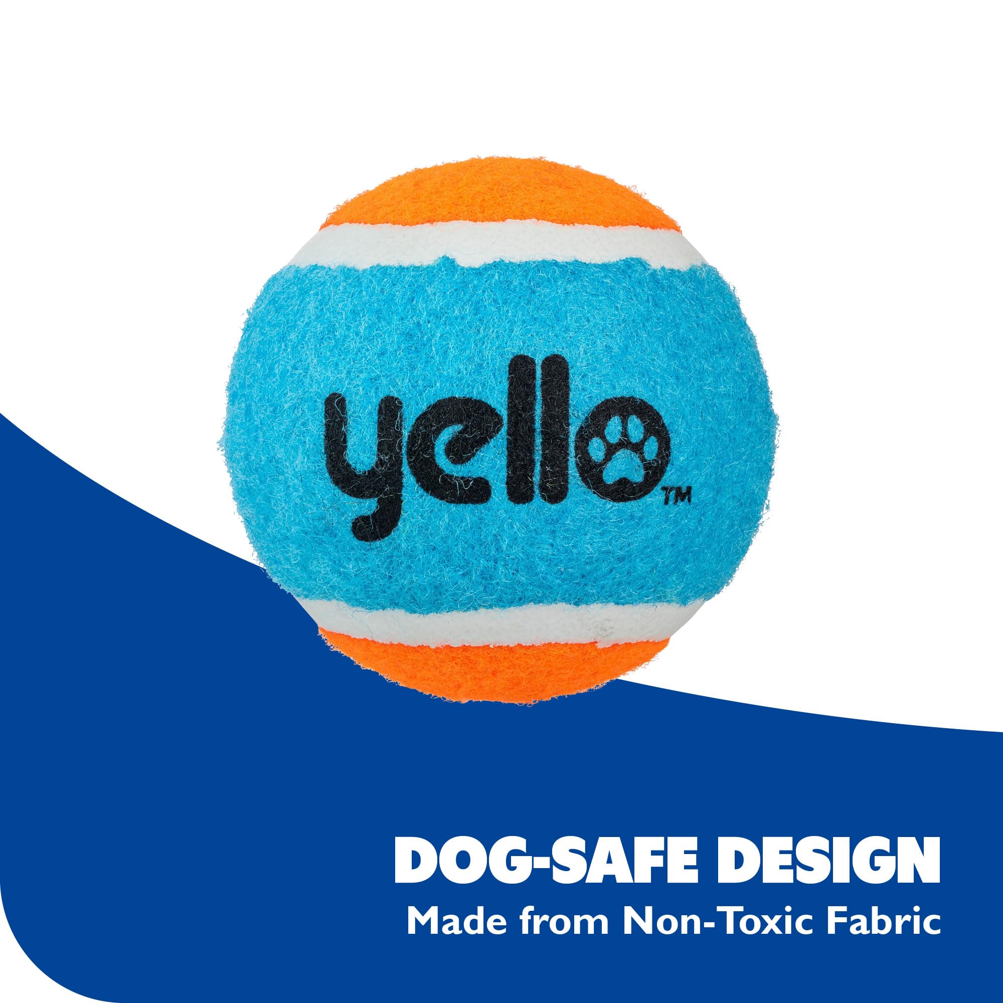 Yello 3 Pack Dog Tennis Balls - Interactive Fetch & Play | All Breed Sizes 4