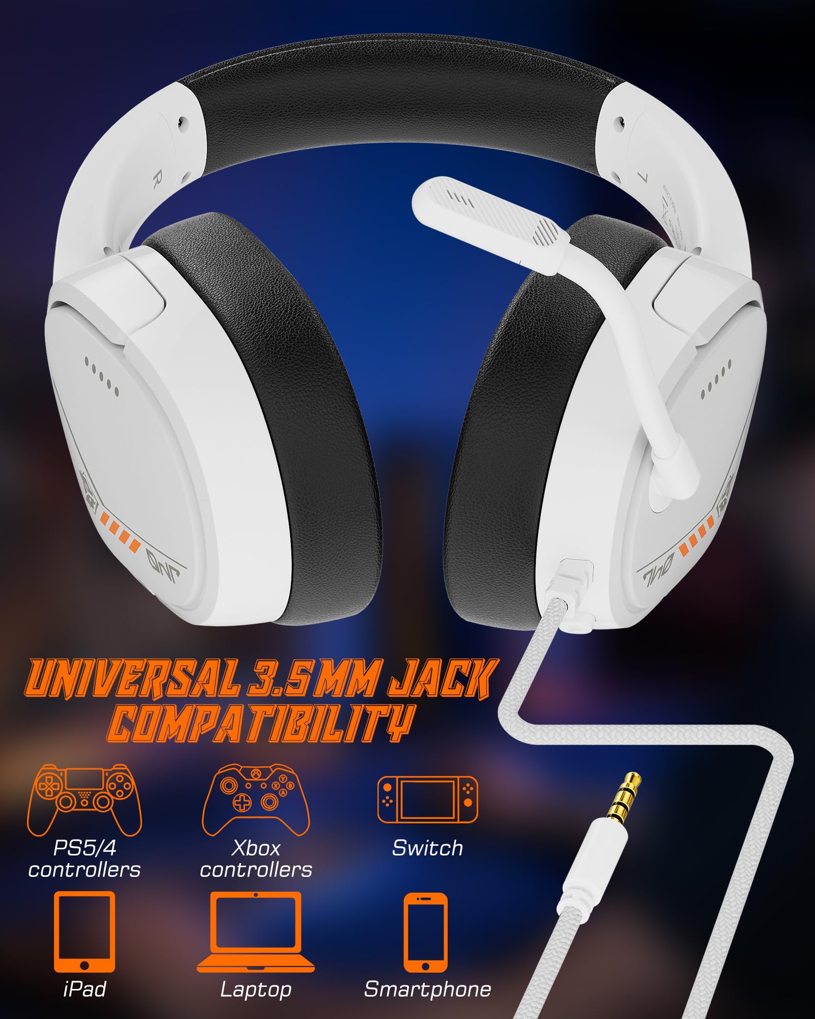NUBWO HG04L Gaming Headset for PS5, PS4, Xbox Series X|S, Xbox One, Switch | Over-Ear, Memory Foam 6
