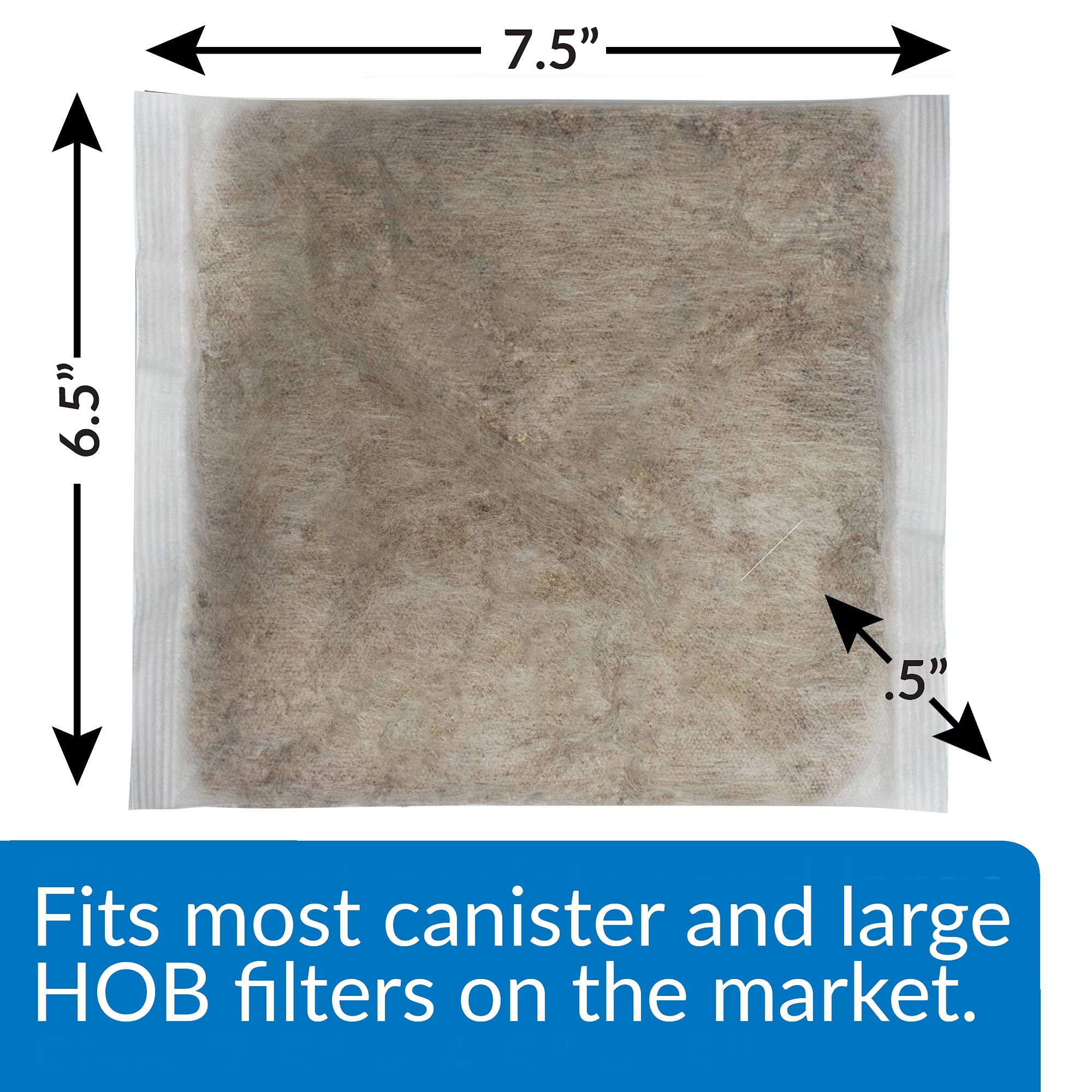 API Nitra-Zorb Filter Media Pouch - Removes Ammonia, Nitrite, Nitrate | Size 6 Canister Filter | 1 Count