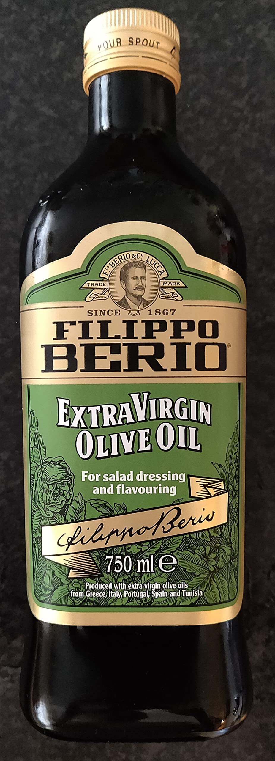 Filippo Berio Extra Virgin Olive Oil - Rich Fruity Flavour | Cold Pressed | 750 ml