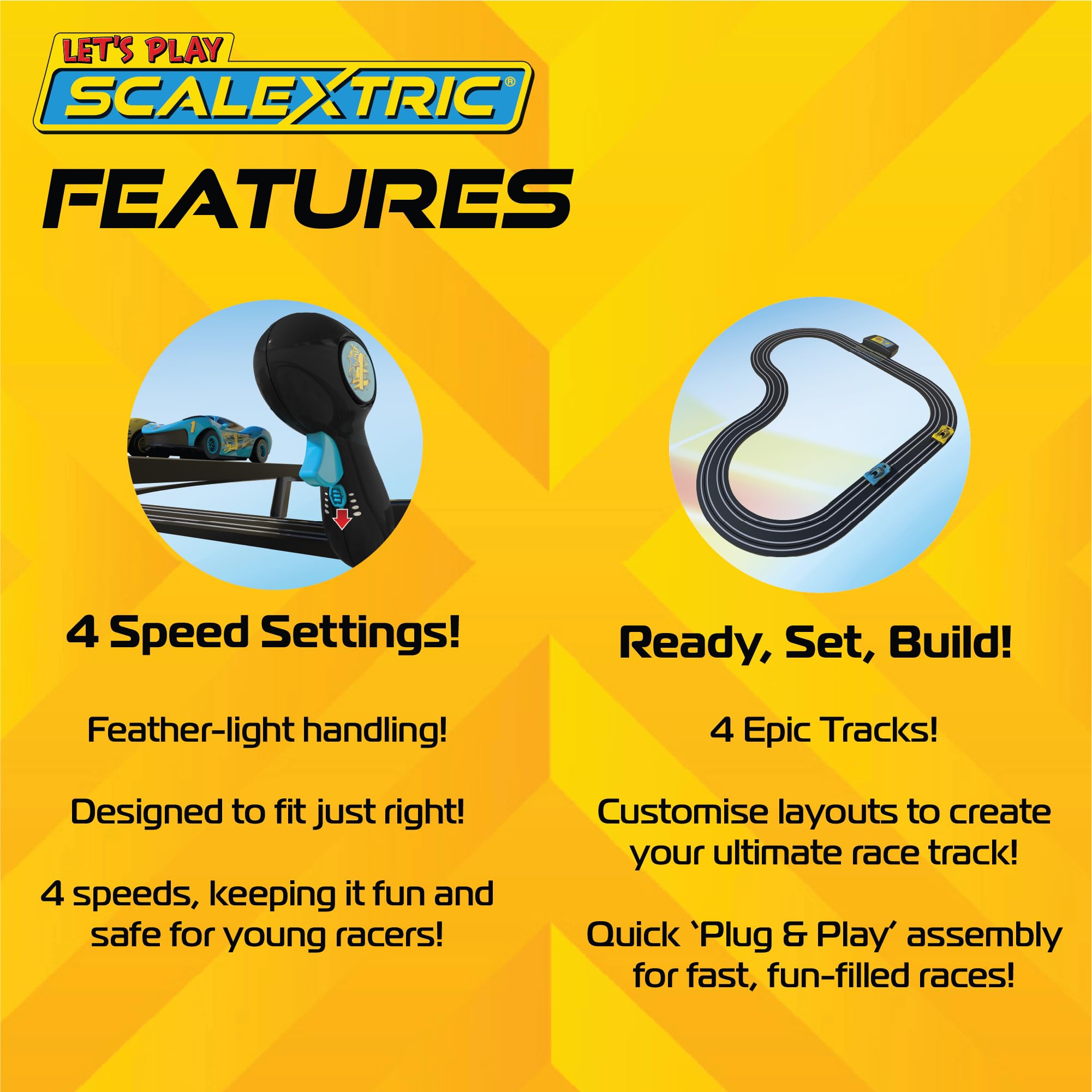 Scalextric Let's Play! G1188M Racing Track Set - Ages 3+ | Battery Powered | 2 Cars Included 5
