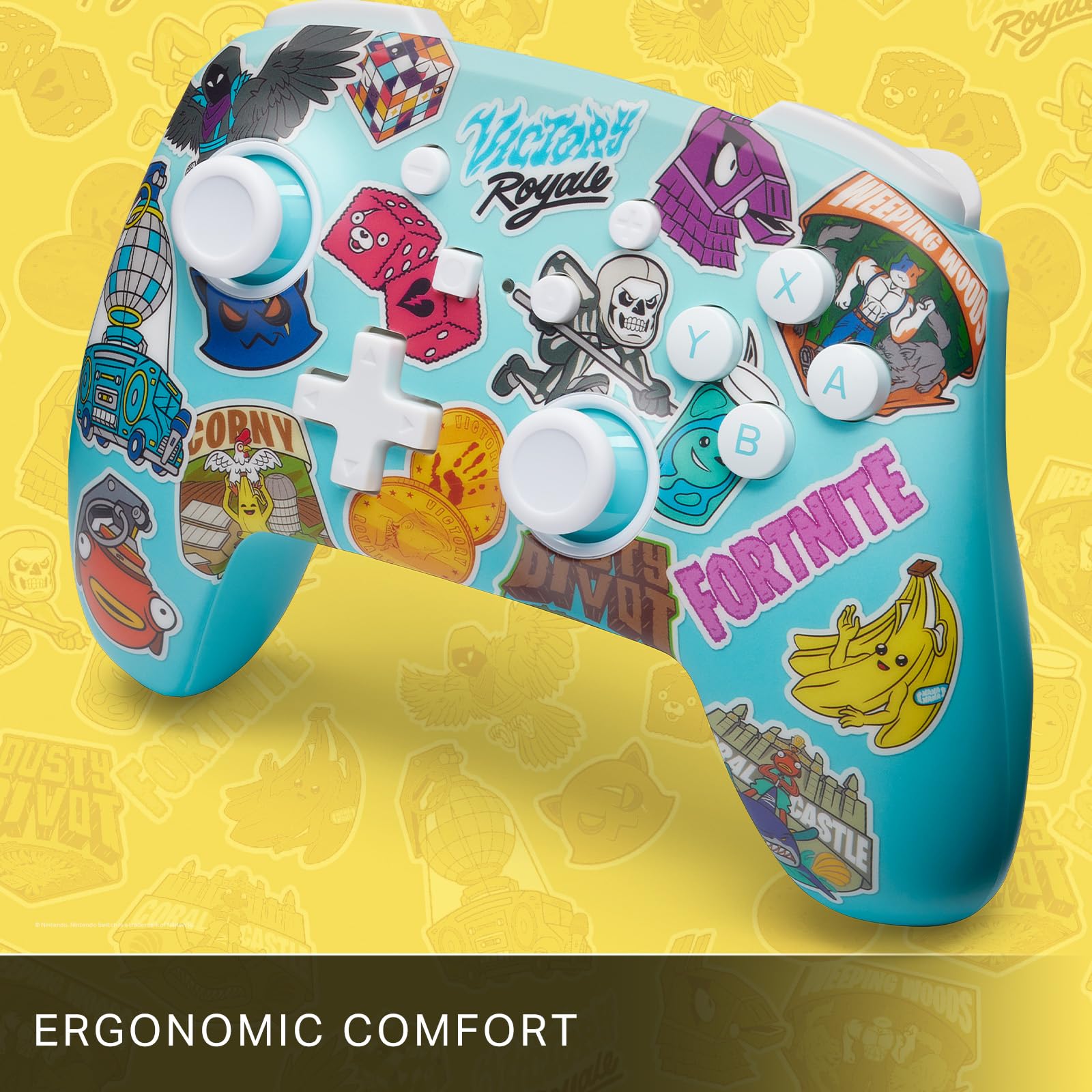 Fortnite Sticker Mania - PowerA Enhanced Wireless Controller for Nintendo Switch 16