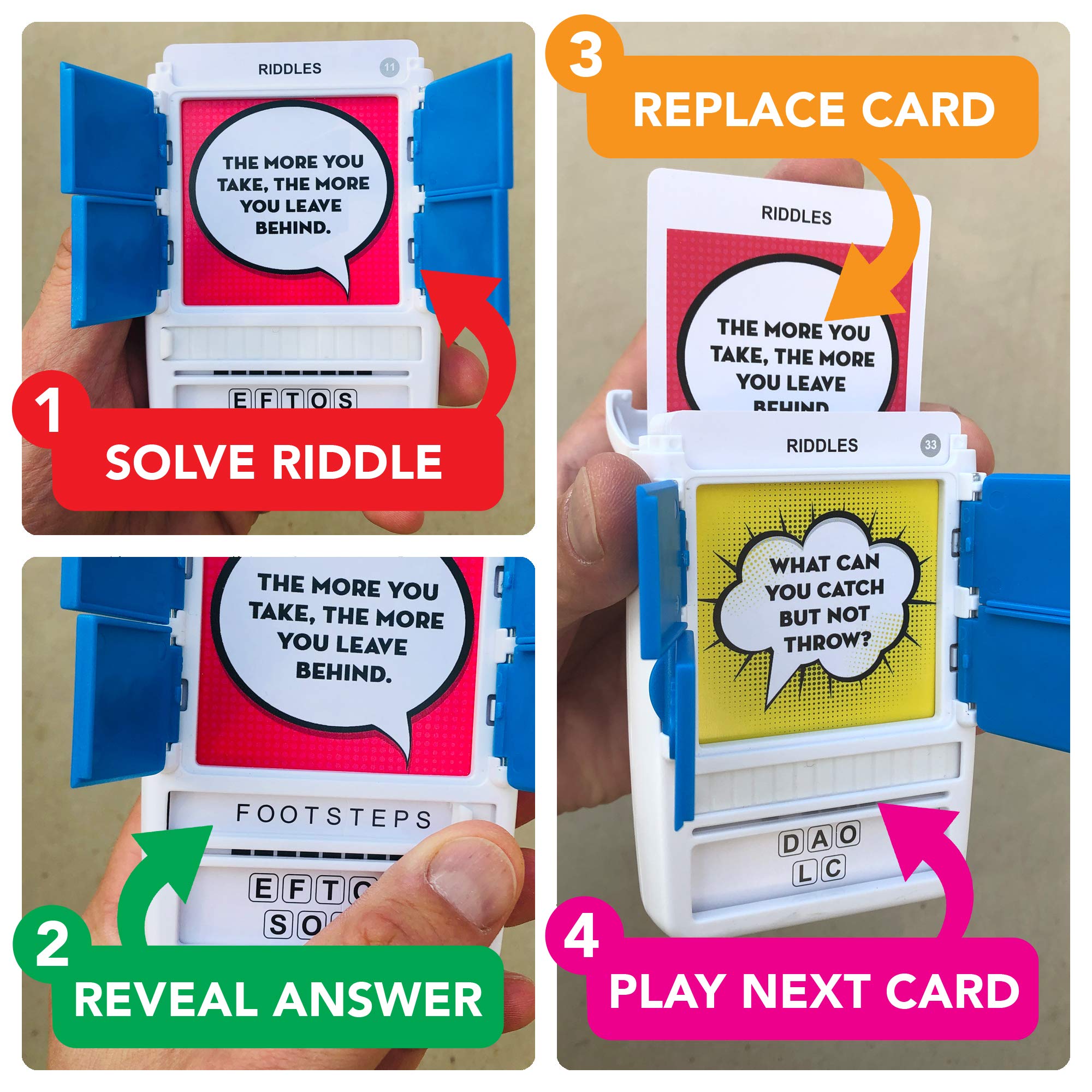 100 PICS Riddles Travel Card Game - Pocket-Sized Puzzle Game for Kids and Adults 6