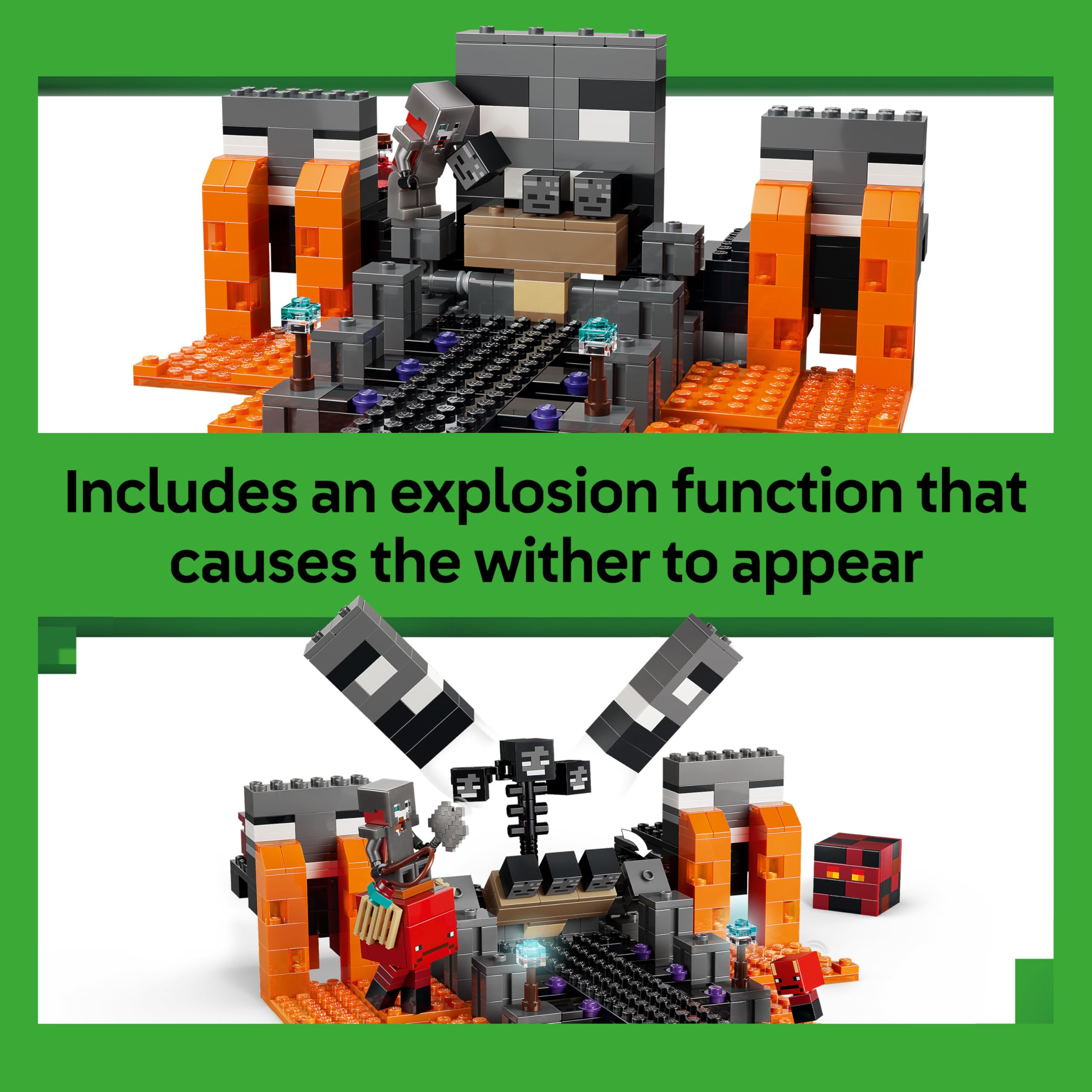 LEGO Minecraft Wither Battle Set 21590 - Interactive Nether Portal & Shrine Building Toy for Ages 8+ 4