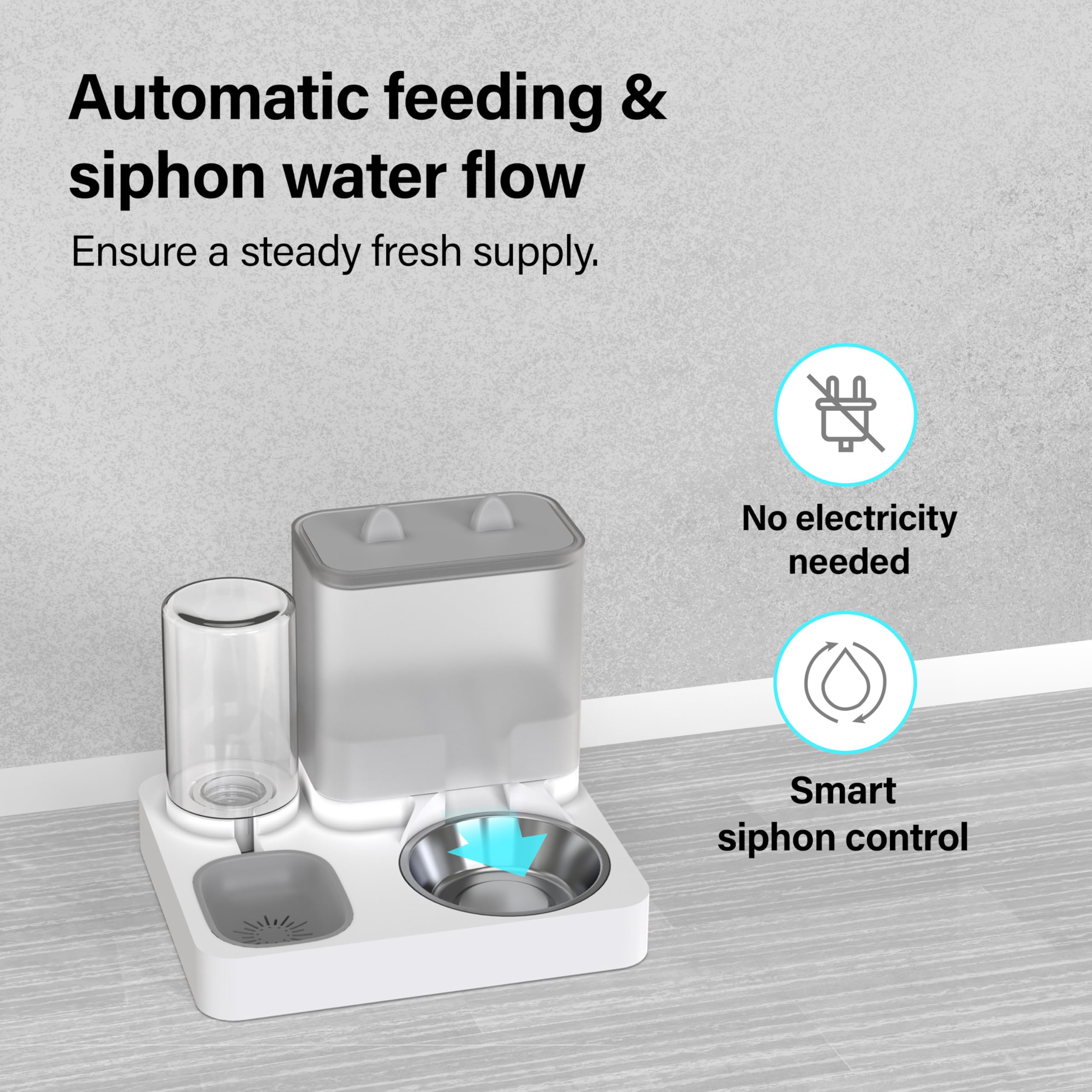 Vivo Technologies 2-in-1 Automatic Pet Feeder & Water Dispenser | 2.2L Food | 1L Water 6
