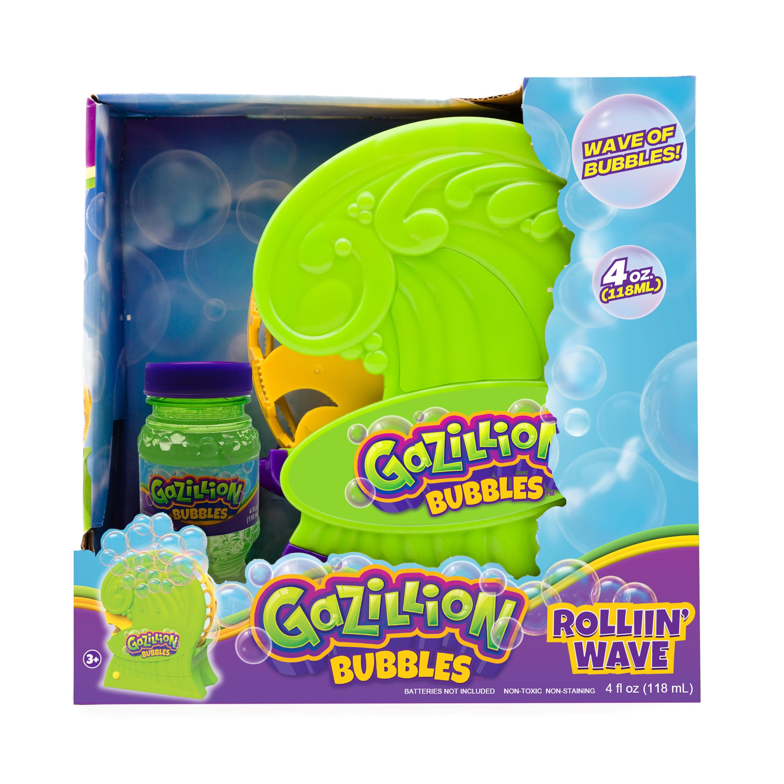 Gazillion Bubbles Rollin' Wave Bubble Machine - Creates Endless Bubble Waves, Ages 3+ 12