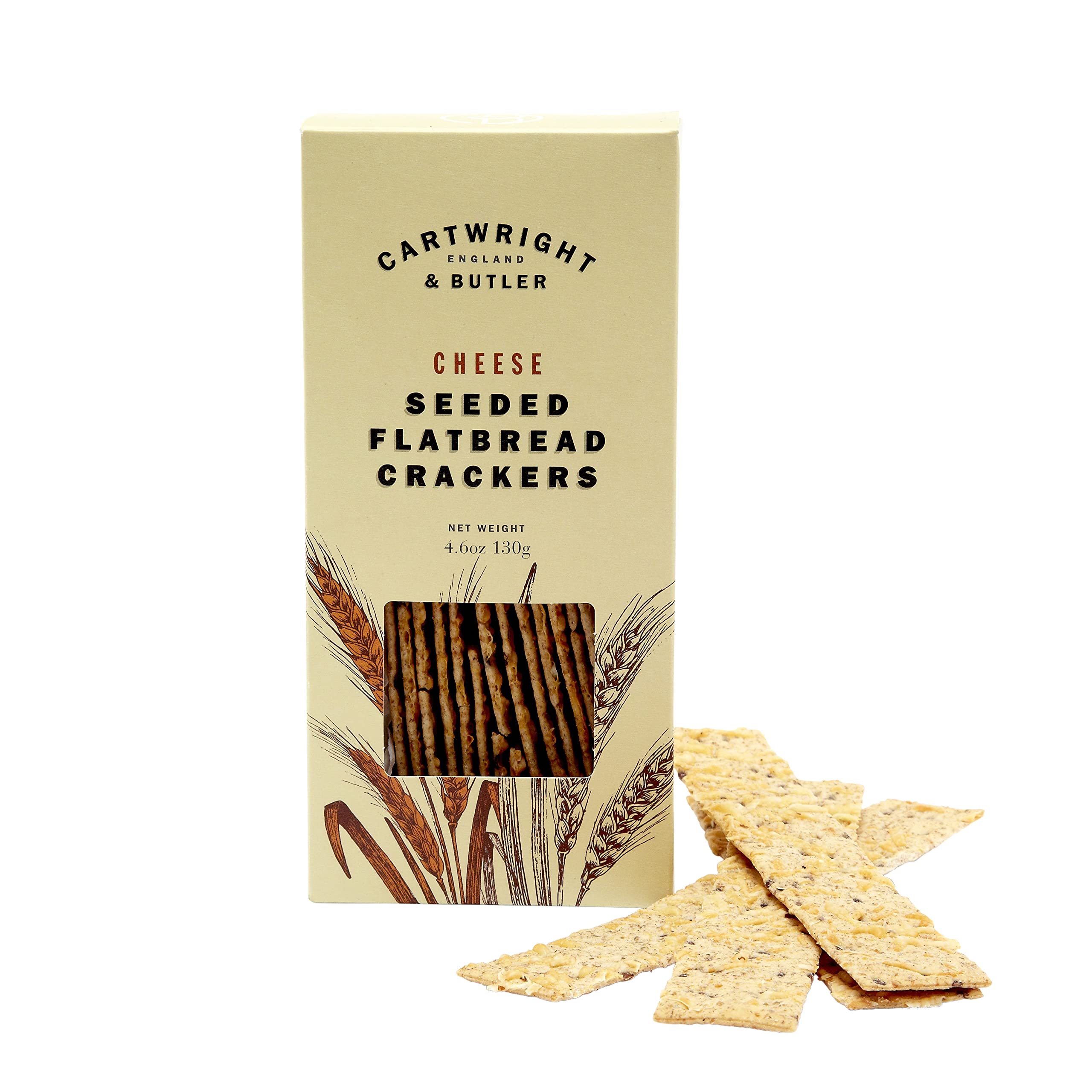 Cartwright & Butler Cheese Flatbreads - Wheat & Rye Flour with Linseeds | 130g