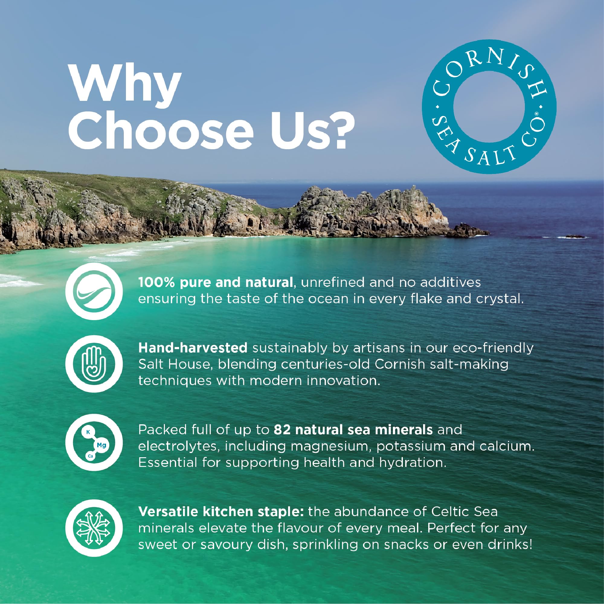 Cornish Sea Salt Salt & Peppery Seasoning Blend, 140g 8