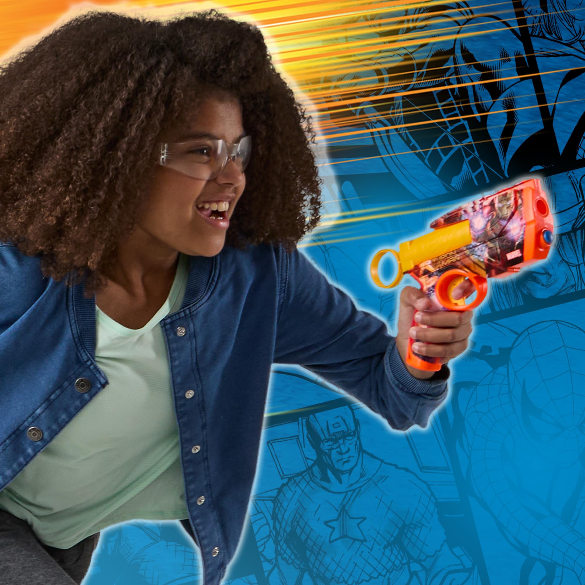Nerf Marvel Iron Man Dart Blaster with 2-Dart Capacity and 4 N1 Darts | Ages 8+ 8