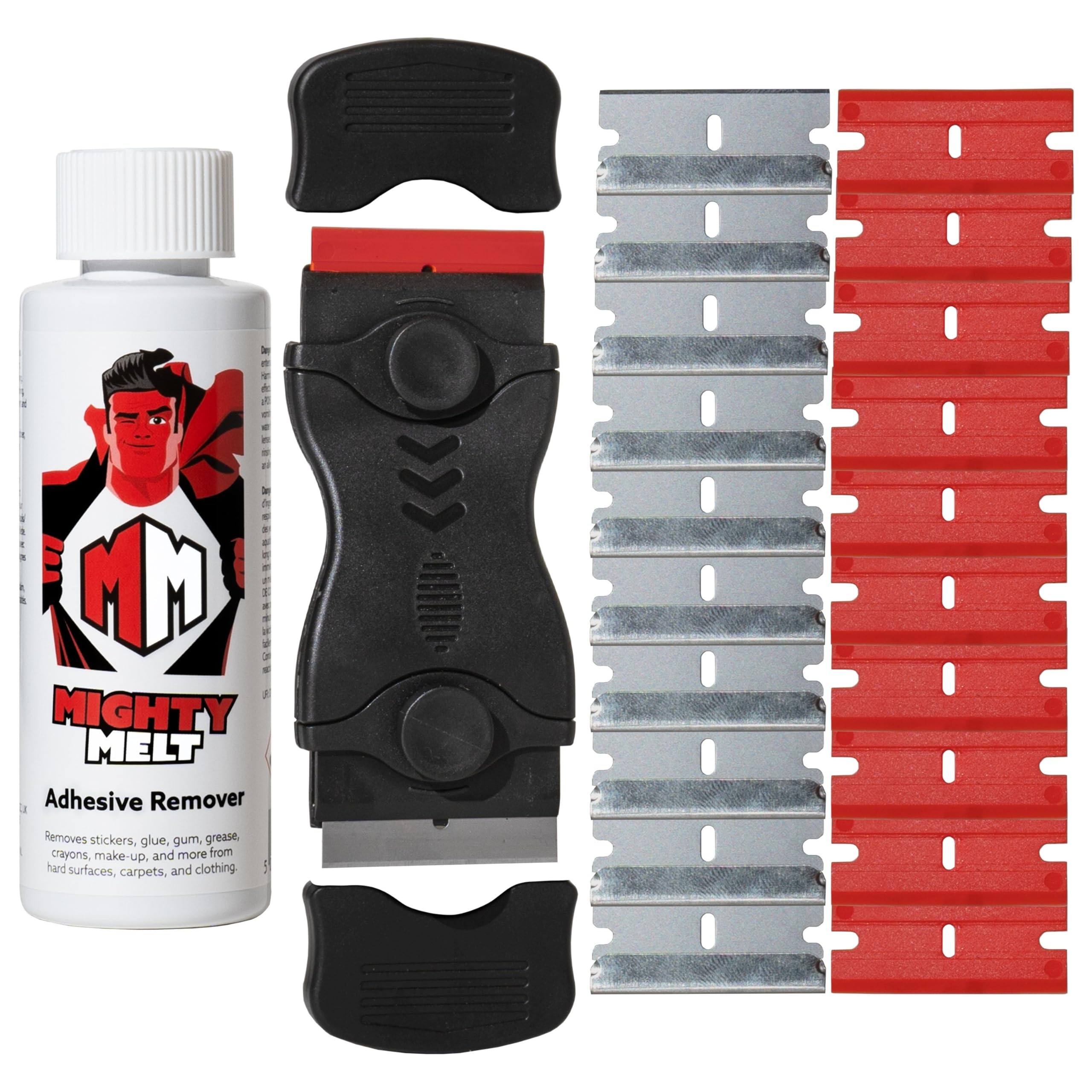 Mighty Melt Adhesive Remover Kit - Removes Sticky Residues | 125ml Liquid | Citrus Scent 1