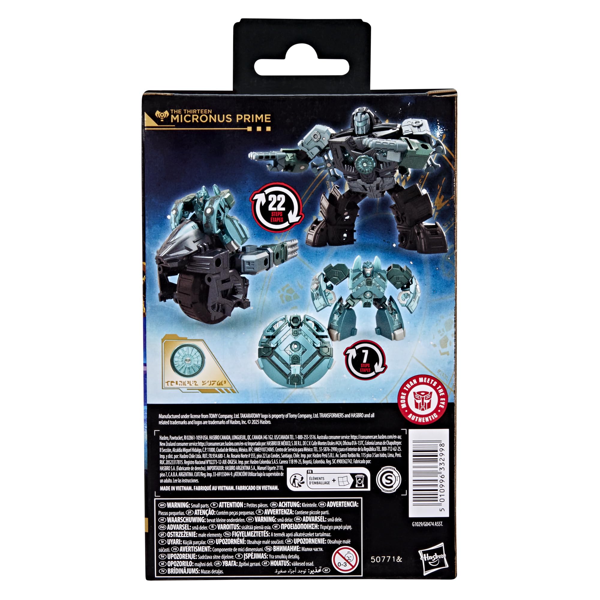 Transformers Age of the Primes Micronus Prime Action Figure - 5.5-inch Deluxe Class | 22 Steps | Limited Edition 5