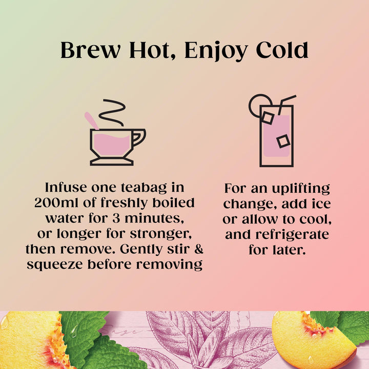 Twinings Superblends Menopause Cool Moments Peach Herbal Tea with Lemon Balm, Honeybush & Vitamin B6, 20 Biodegradable Bags