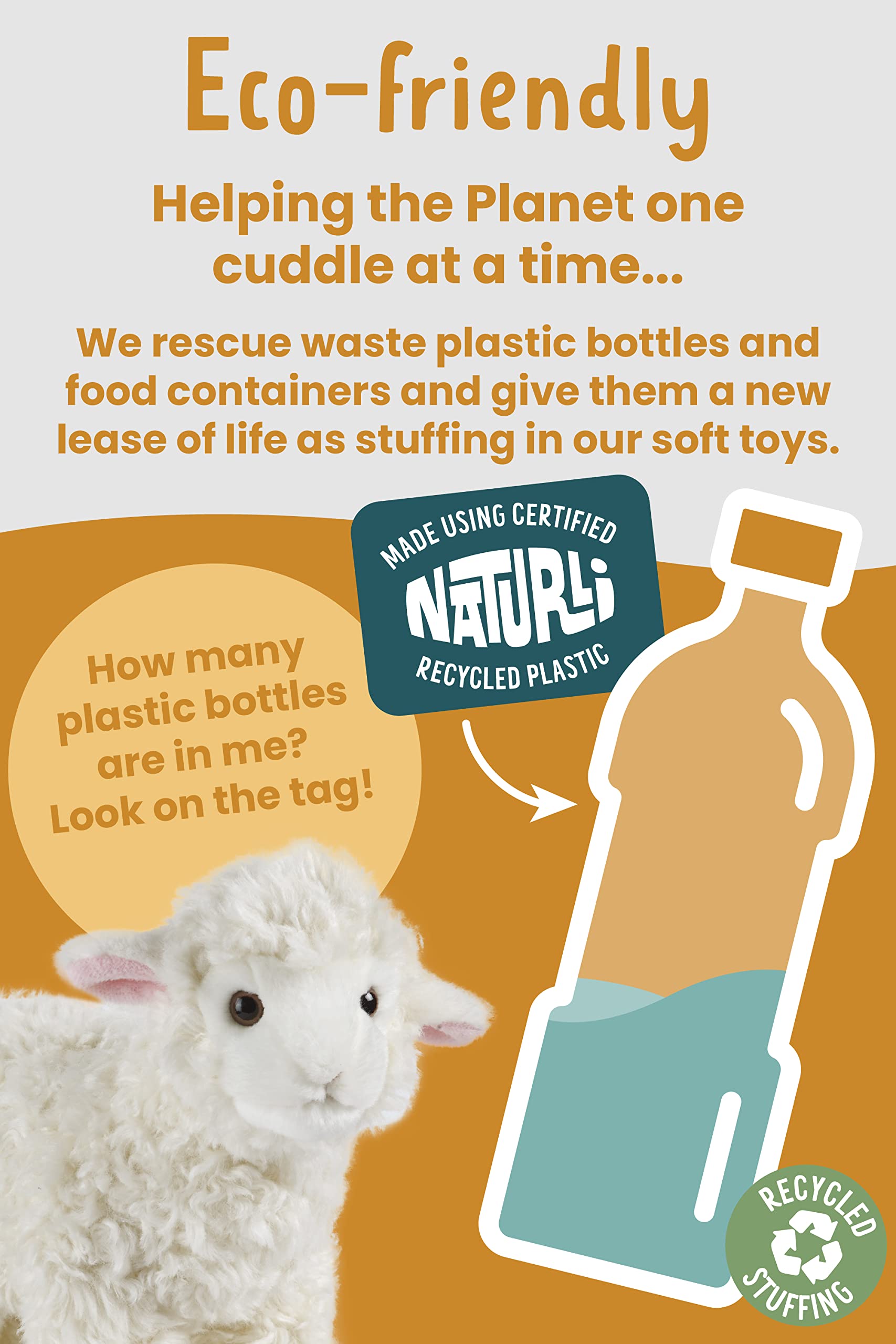 Living Nature Large Lamb - Realistic Soft Cuddly Plush Toy for All Ages 7