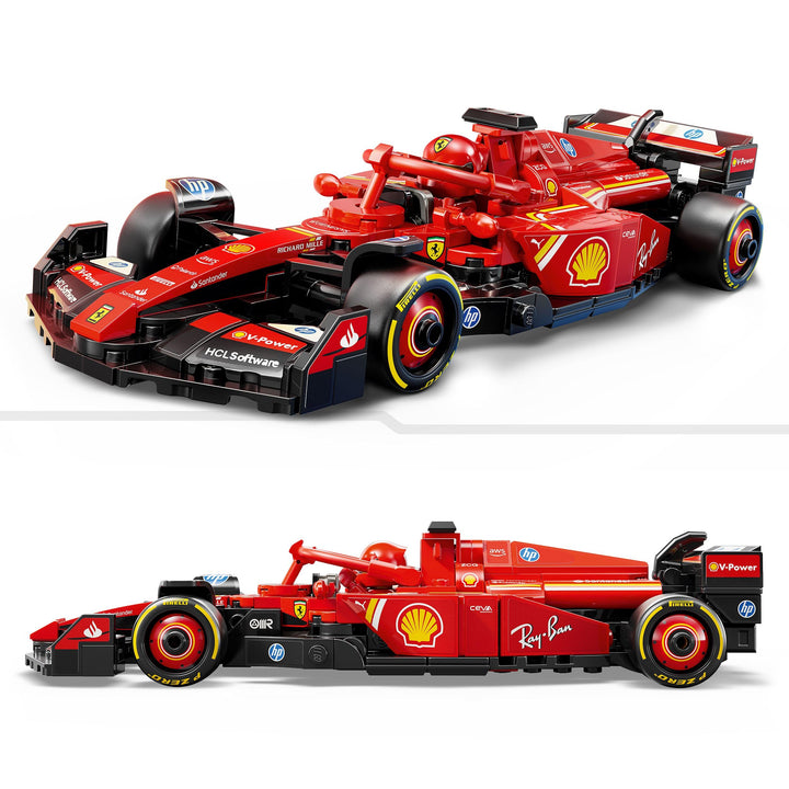 LEGO Speed Champions Ferrari SF-24 F1 Race Car Toy with Driver Minifigure - Building Set for Ages 10+
