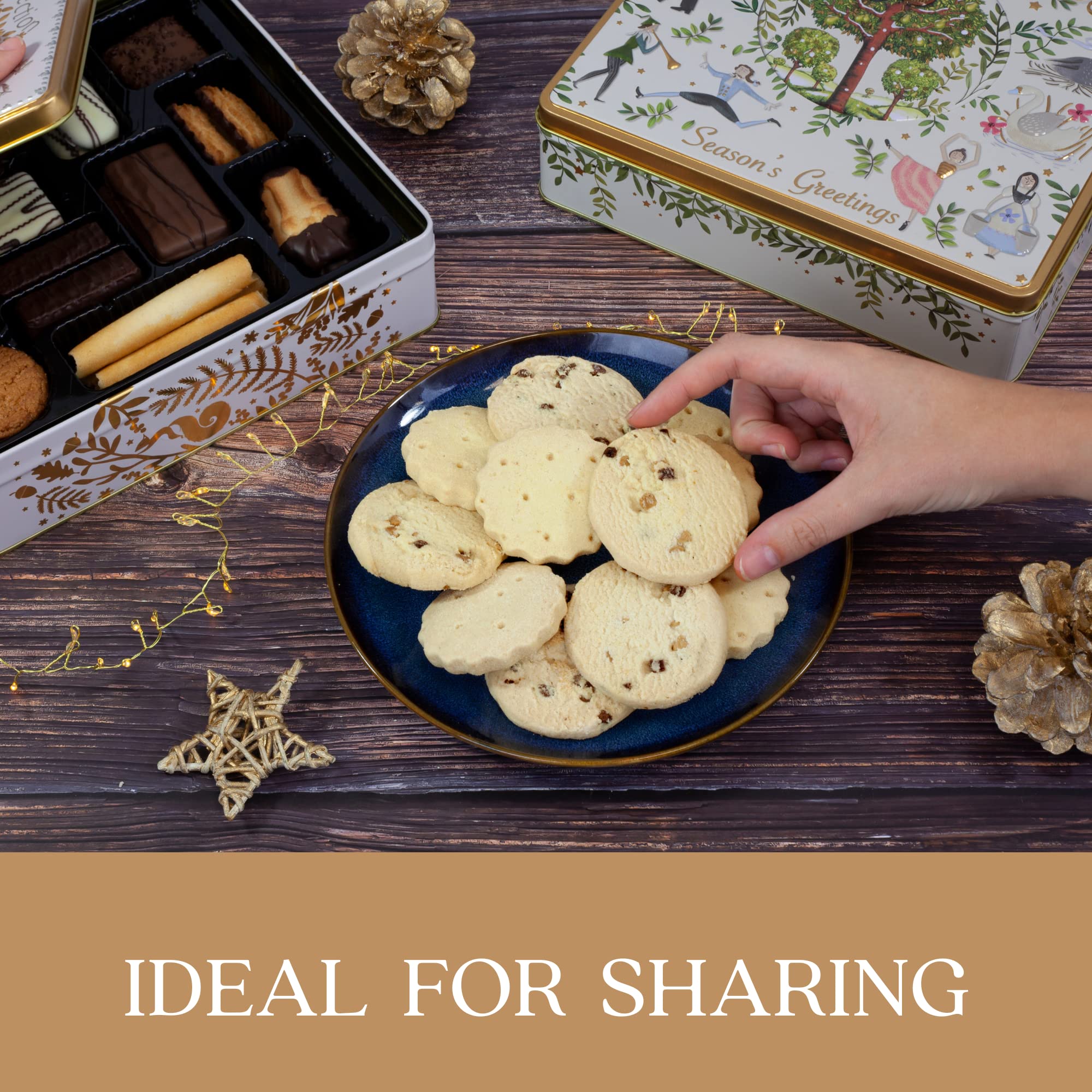 The Silver Crane Co. - 12 Days of Christmas Biscuits Tin Scottish Shortbread Gift Set 6