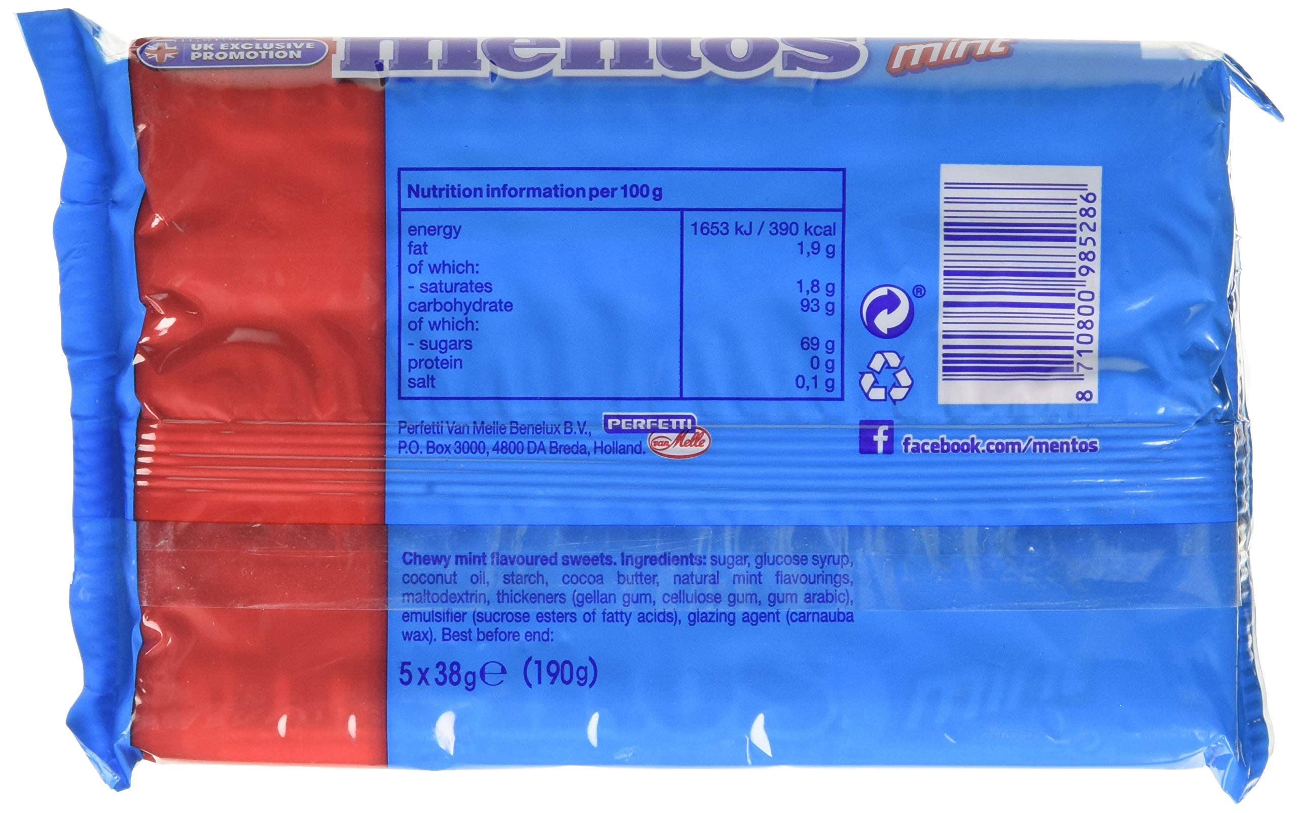 MENTOS Soft Mints - Crisp Outer Shell and Soft Centre, Peppermint Flavour | 5 Rolls Pack | 200g Total 4