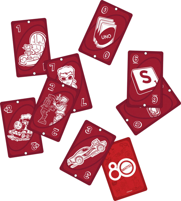 Mattel Games UNO 80th Anniversary Ruby Red Card Game