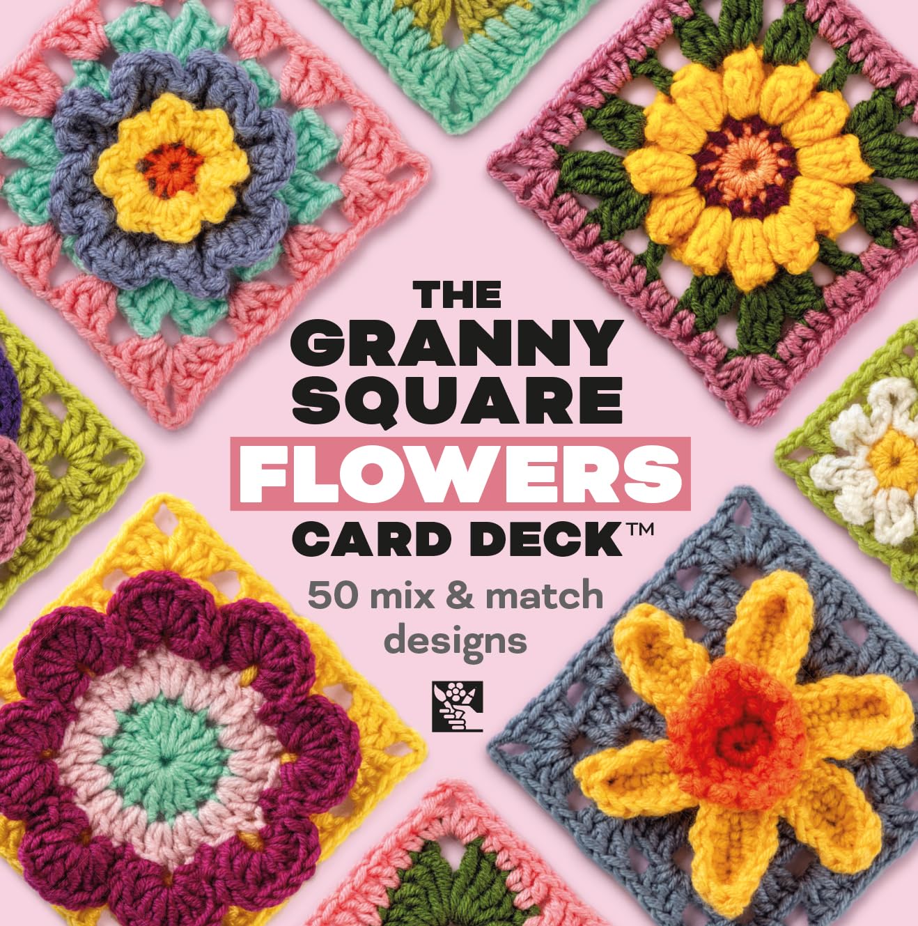 Search Press The Granny Square Flowers Card Deck™: 50 Mix and Match Designs | Crochet Charts & Booklet