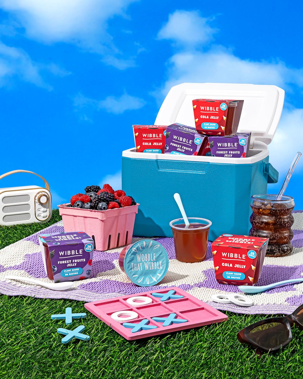 Wibble Jelly Pots, Forest Fruits, 12 Pack, Plant Based, 25 Calories, Low Sugar 3