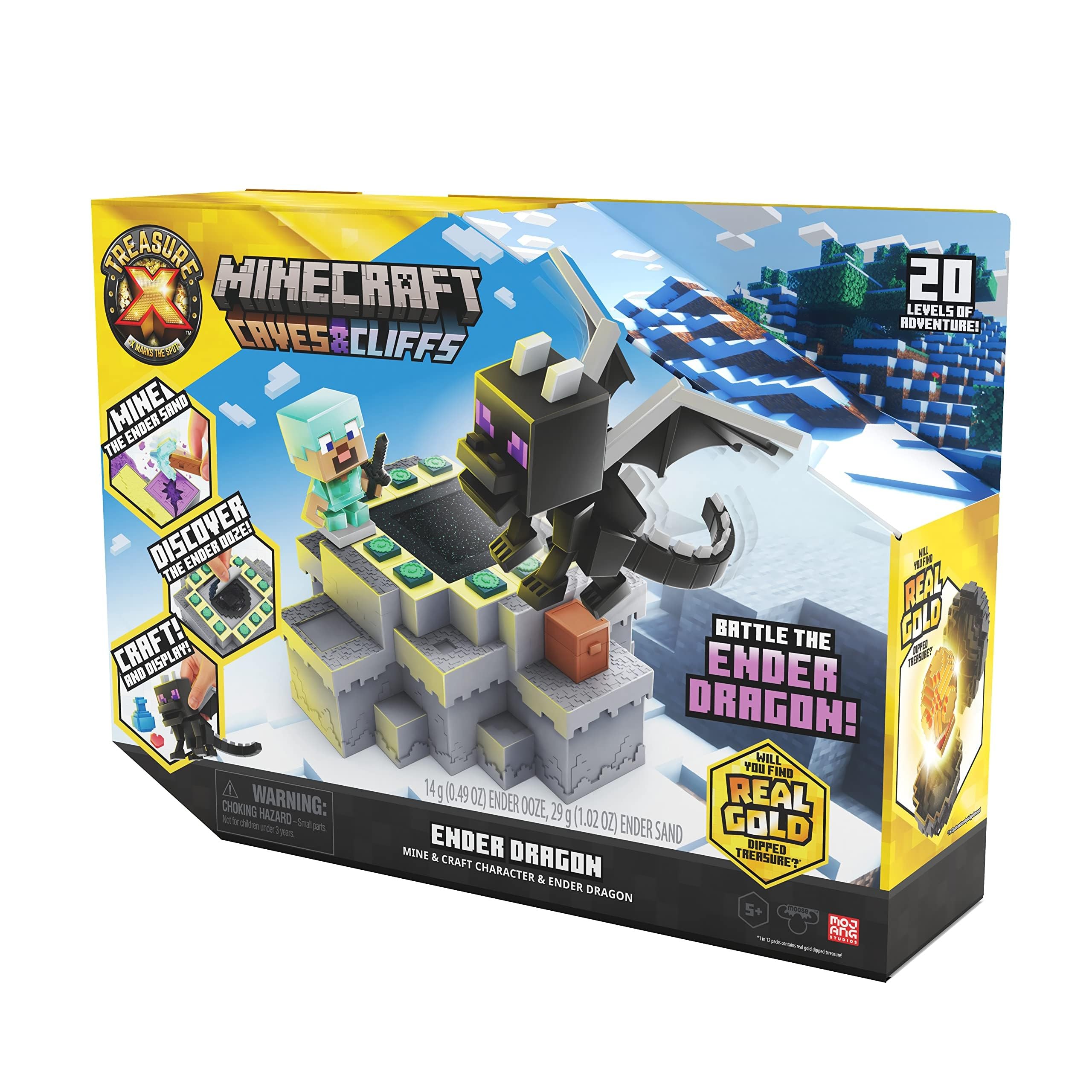 Akedo Treasure X Minecraft Caves & Cliffs - Ender Dragon Mine & Craft Playset 2