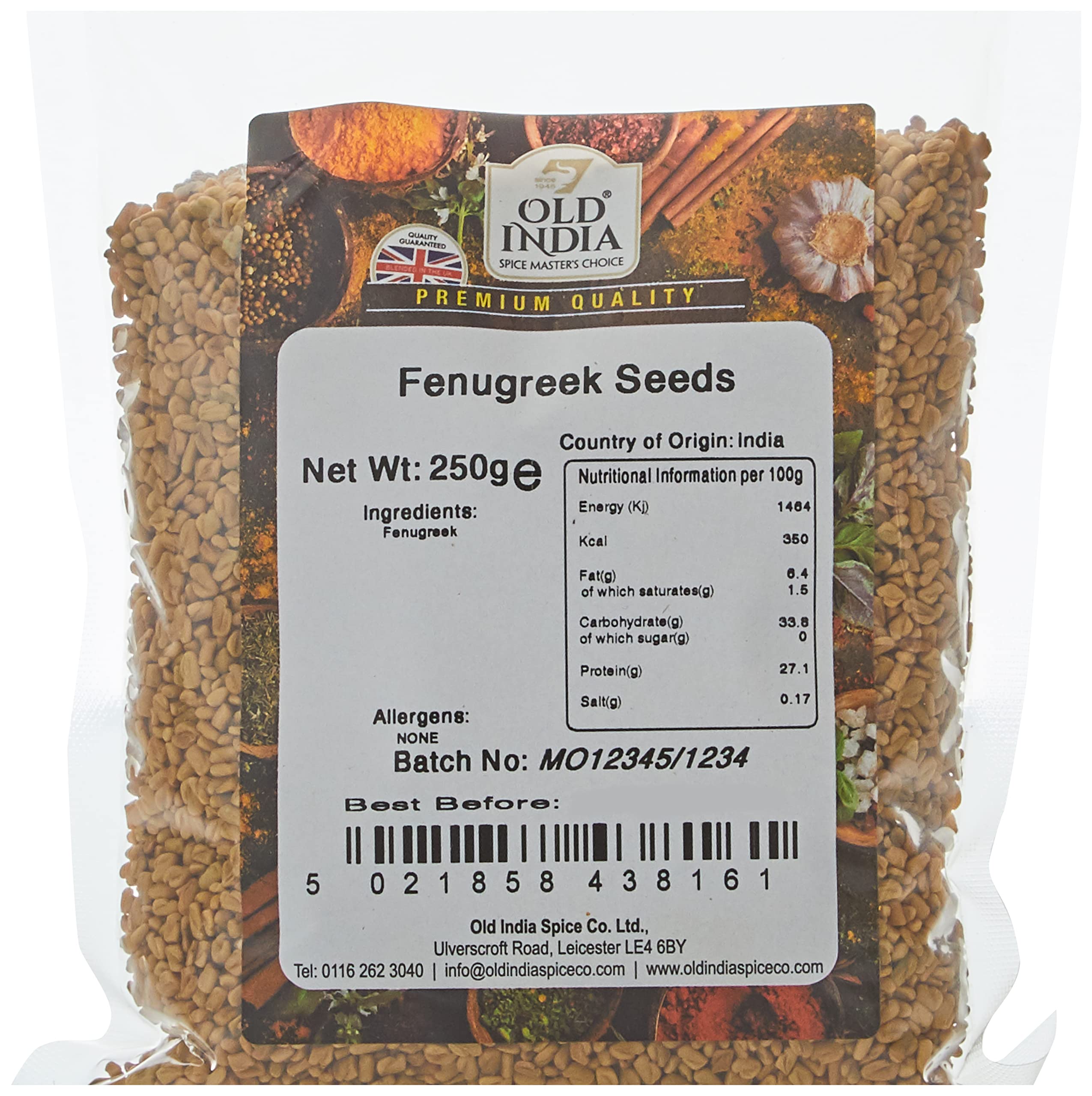 Old India Fenugreek Seeds - 100% Natural Whole Spice | 250g Pack 2