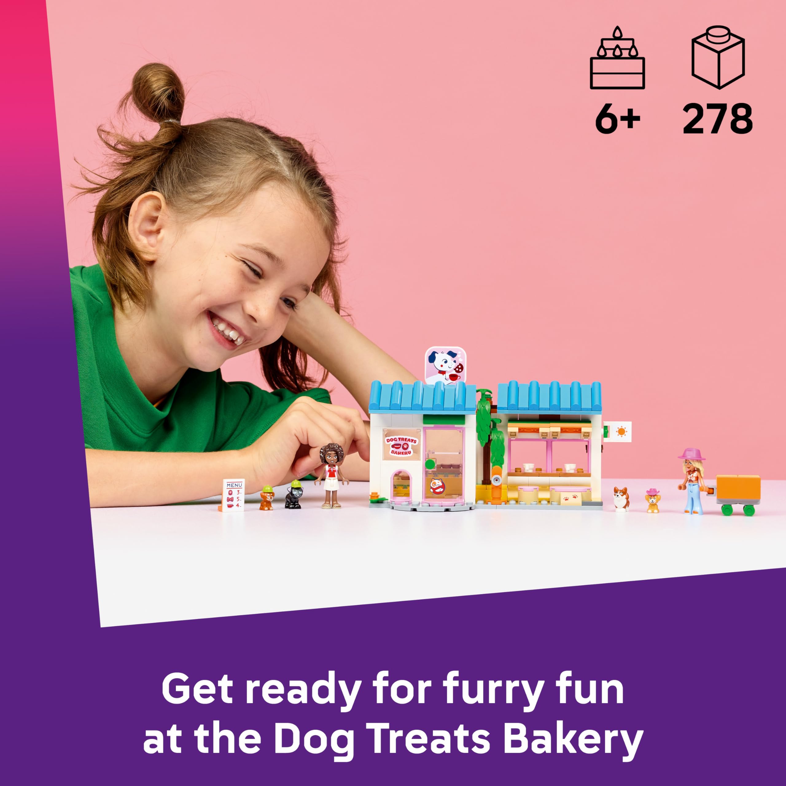 LEGO Friends Dog Treats Bakery Set 42677 | 2 Mini Dolls, 4 Animal Figures | Ages 6+ 2