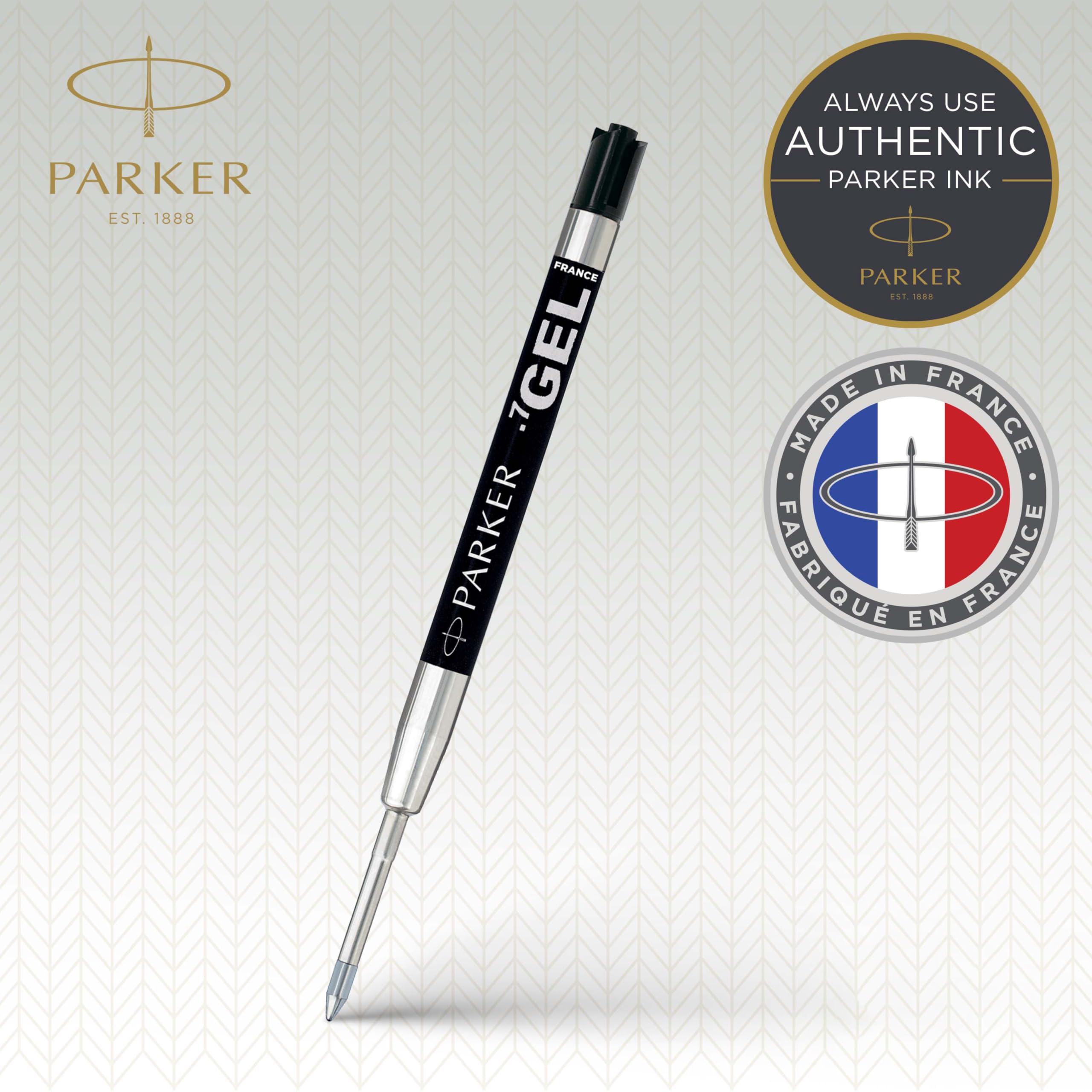 PARKER Gel Pen Refill - Medium Tip (0.7mm) Black QUINK Ink | 1 Count