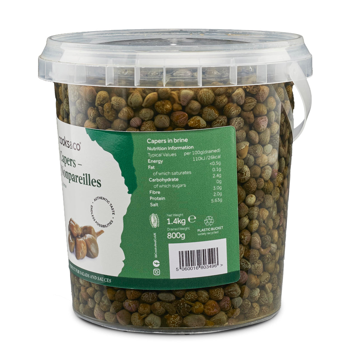 Cooks & Co Baby Capers Non Pareilles - Smallest Caper Variety | 1.4kg