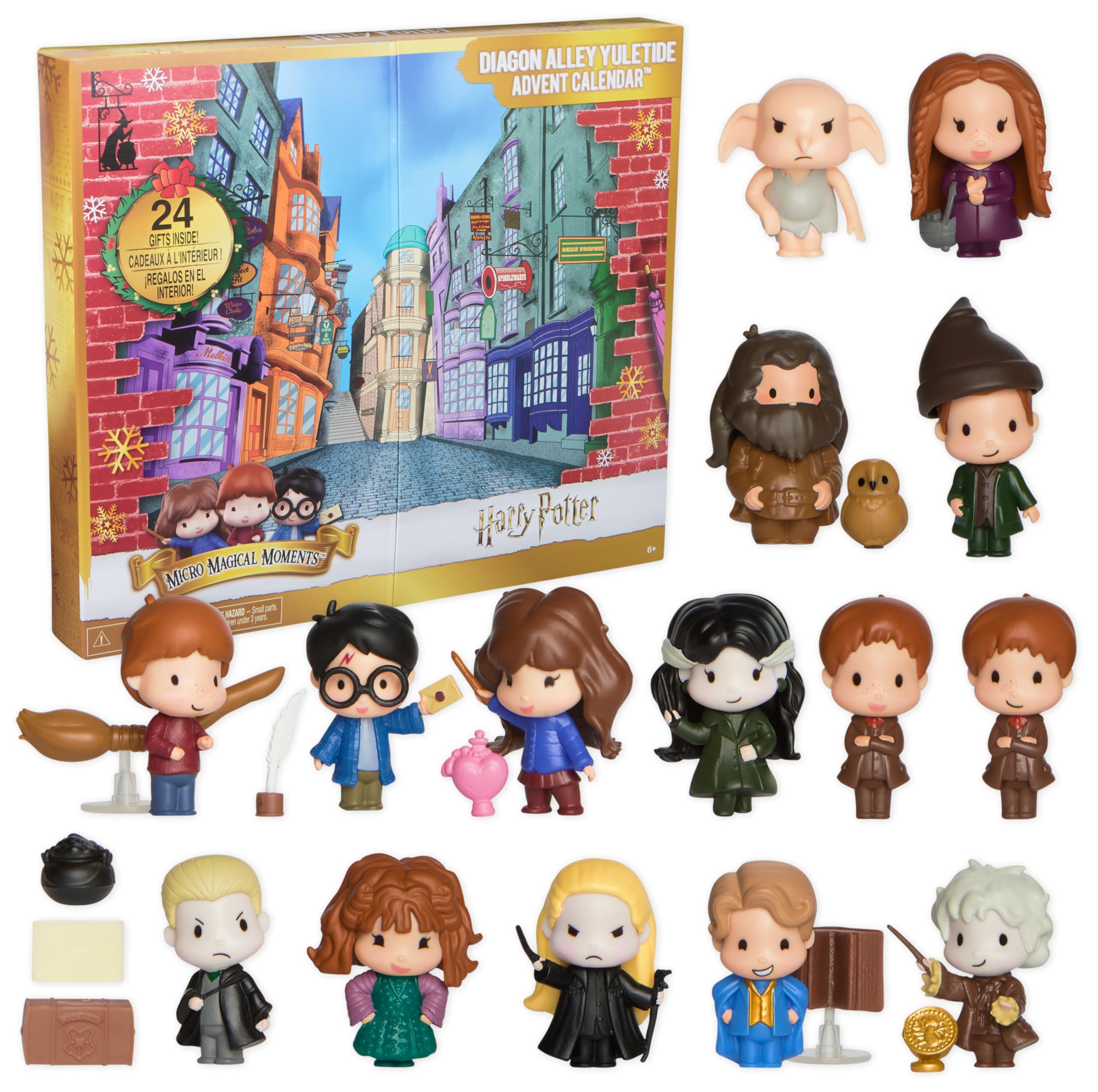 Wizarding World Harry Potter Micro Magical Moments Diagon Alley Yuletide Advent Calendar -24 Surprise Collectible Figures & Accessories 10
