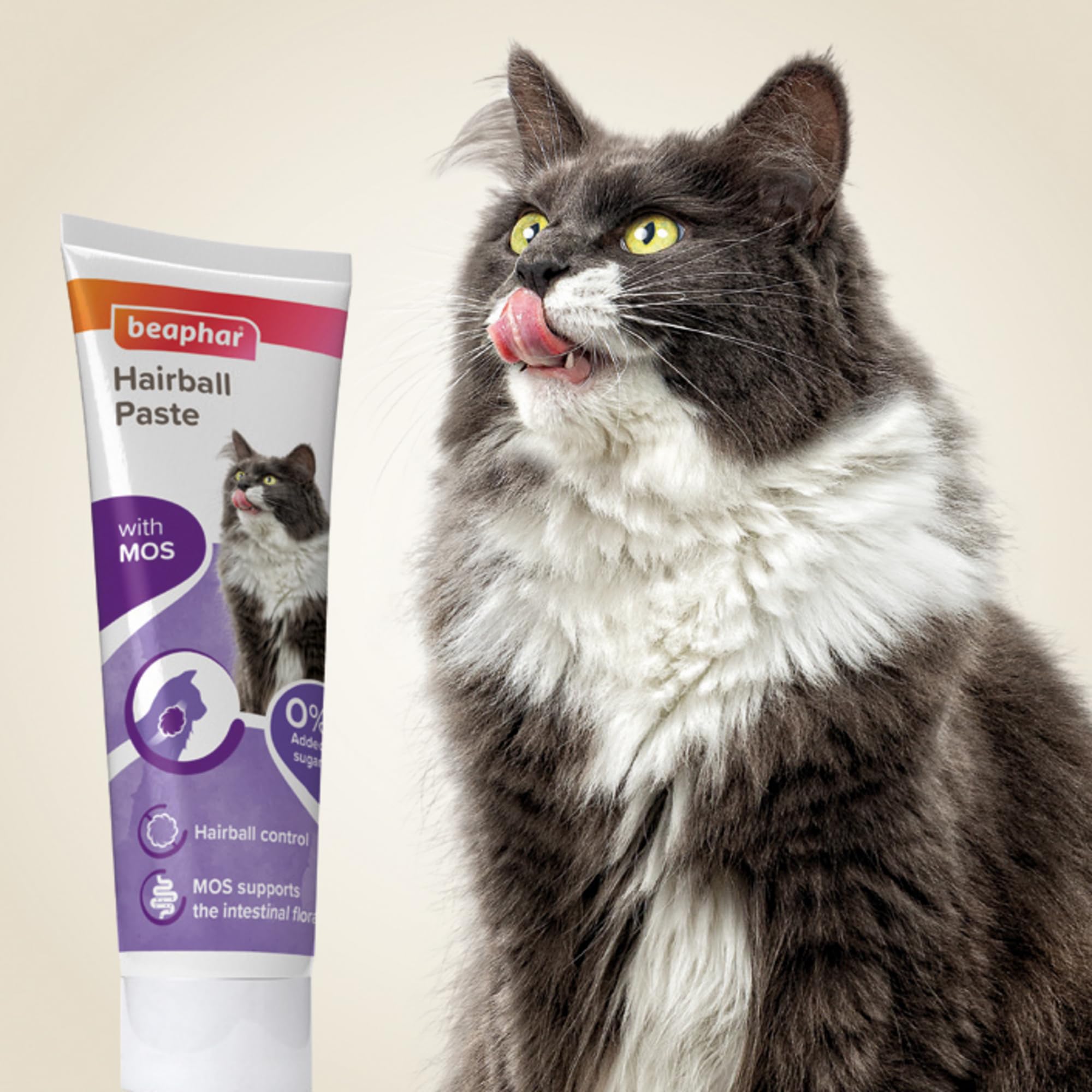 Beaphar Hairball Paste for Cats - 2-in-1 Malt & Prebiotic Formula | 100g 5