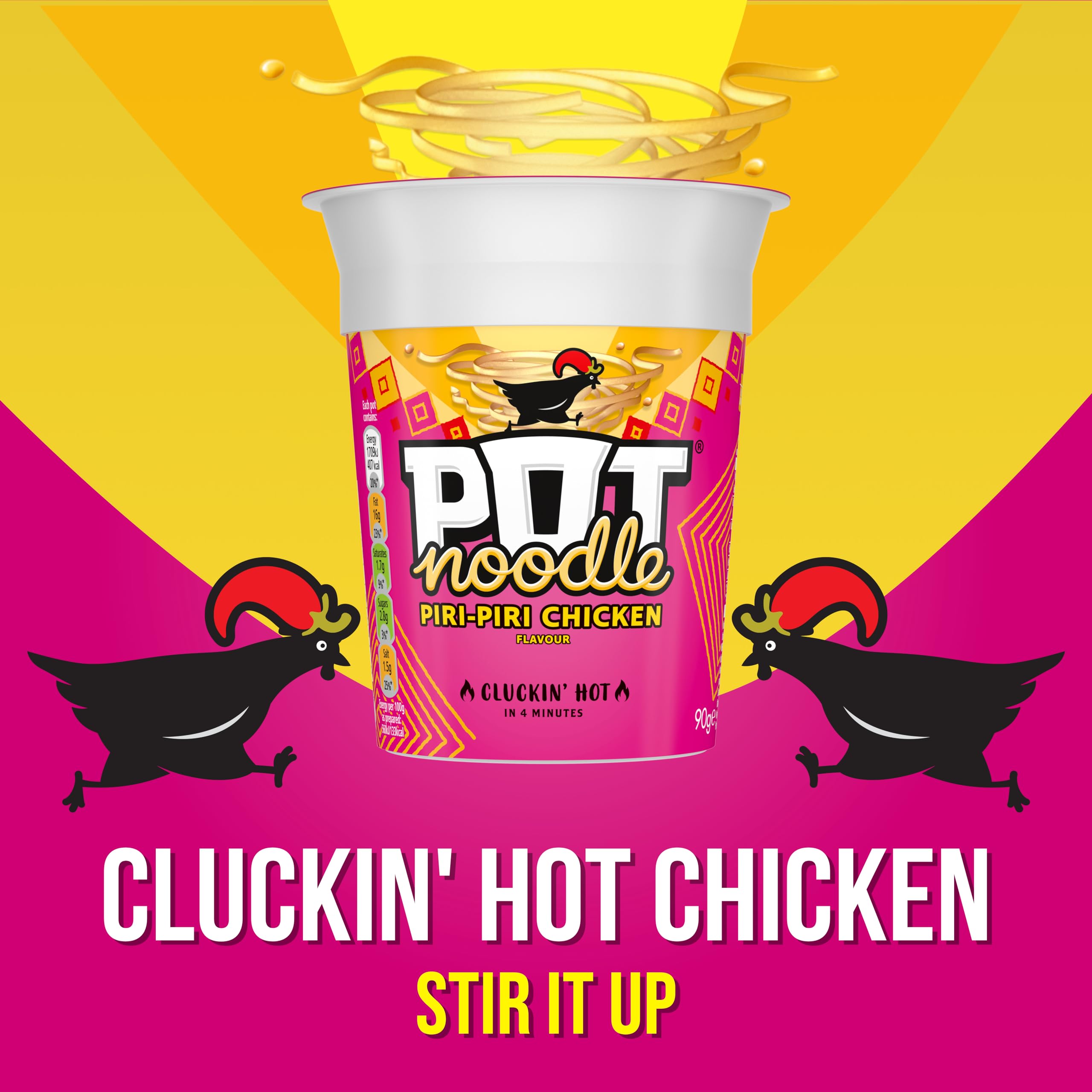 Pot Noodle - Piri-Piri Chicken Instant Noodle Snack, 80g 3