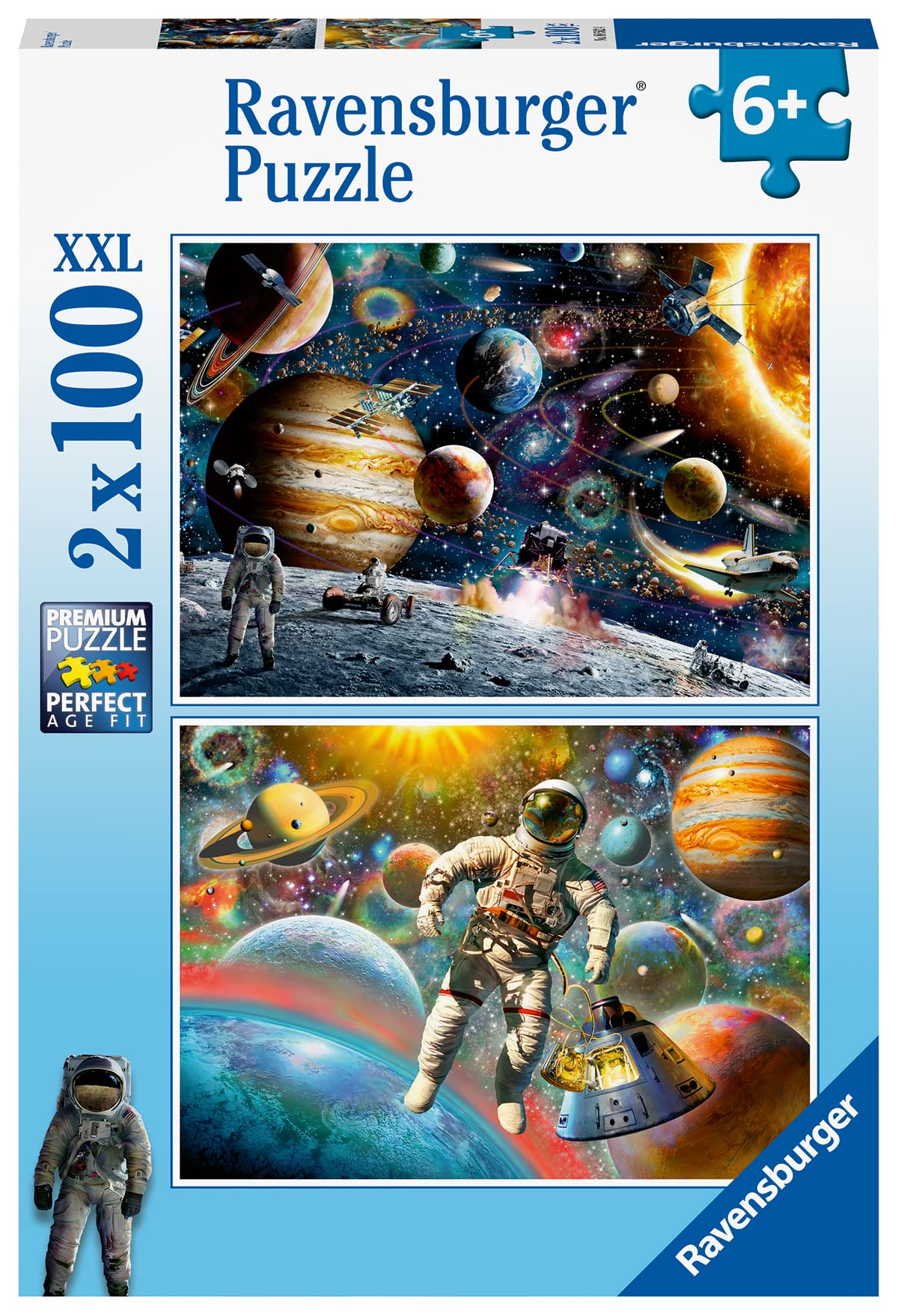 Ravensburger Space Jigsaw Puzzles for Kids - 2x 100 Pieces, Ages 6+