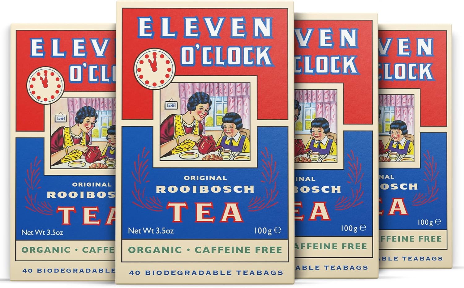 Eleven O'Clock Organic Rooibosch Tea (4 x 40 Tea Bags) - 160 Total Bags 1