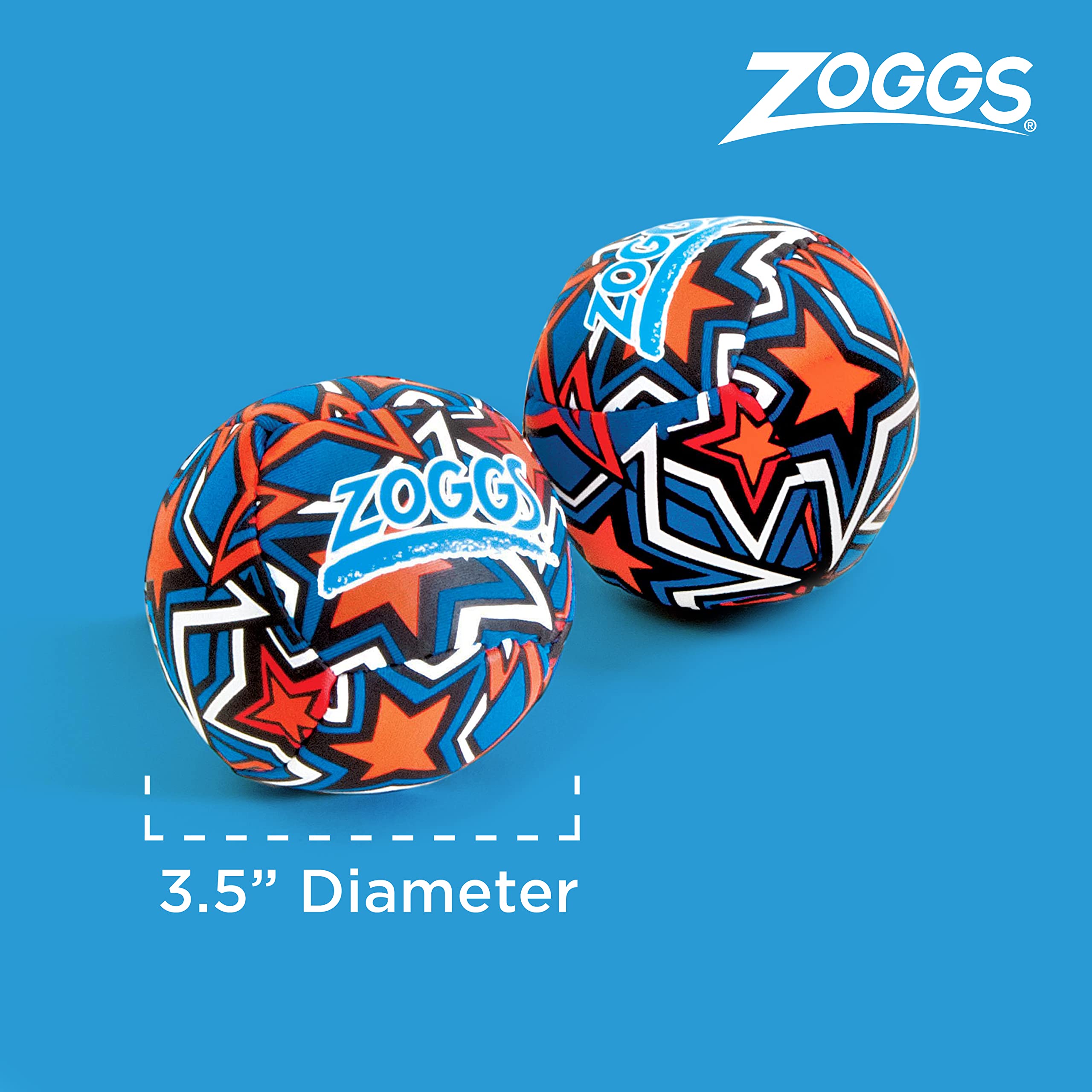 Zoggs Unisex Baby Splash Balls - Water Friendly Neoprene Covered | Set of 2 Orange/Blue