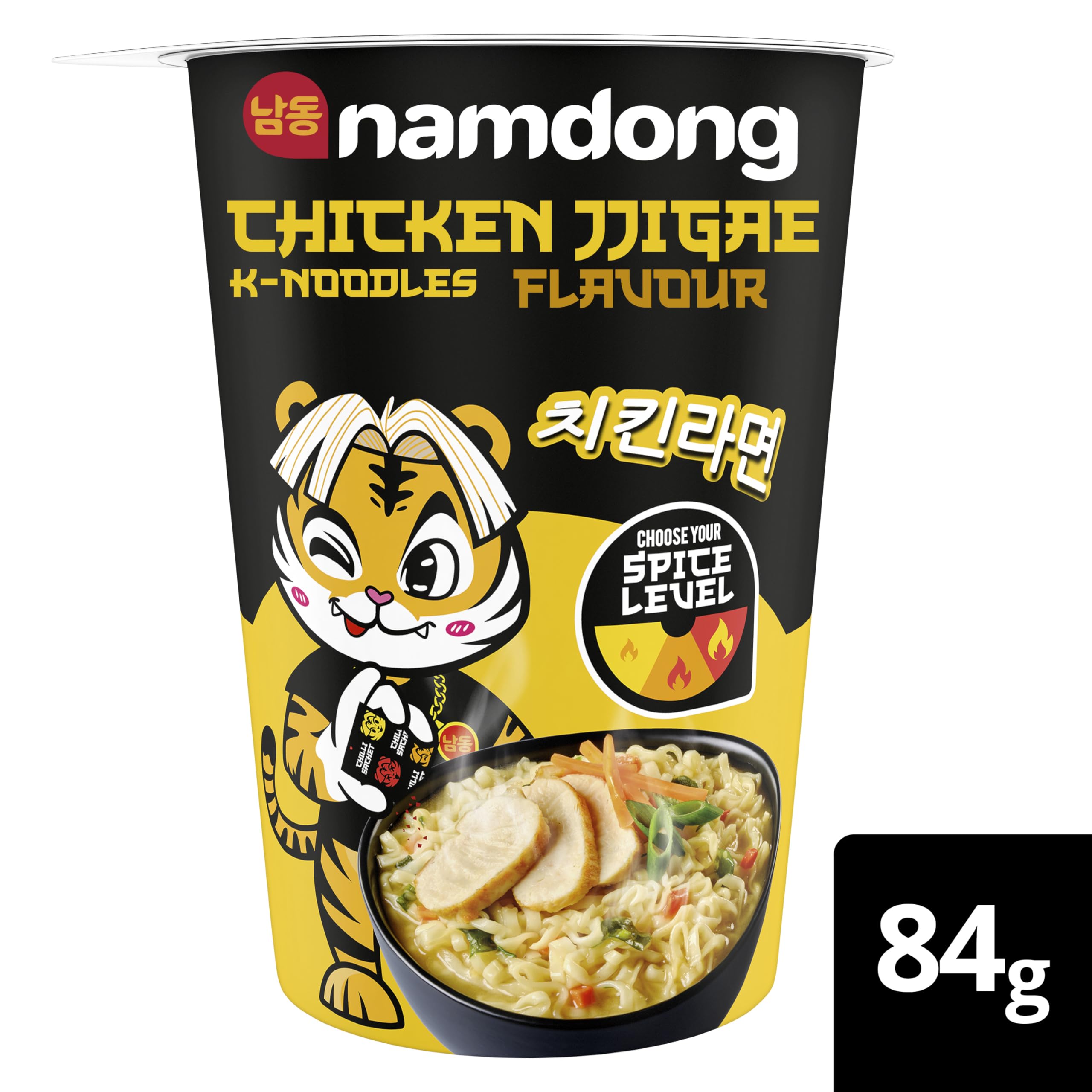 Namdong Chicken Jjigae Noodle Pot - Korean Style Instant Noodles with Adjustable Spice, 84g 2