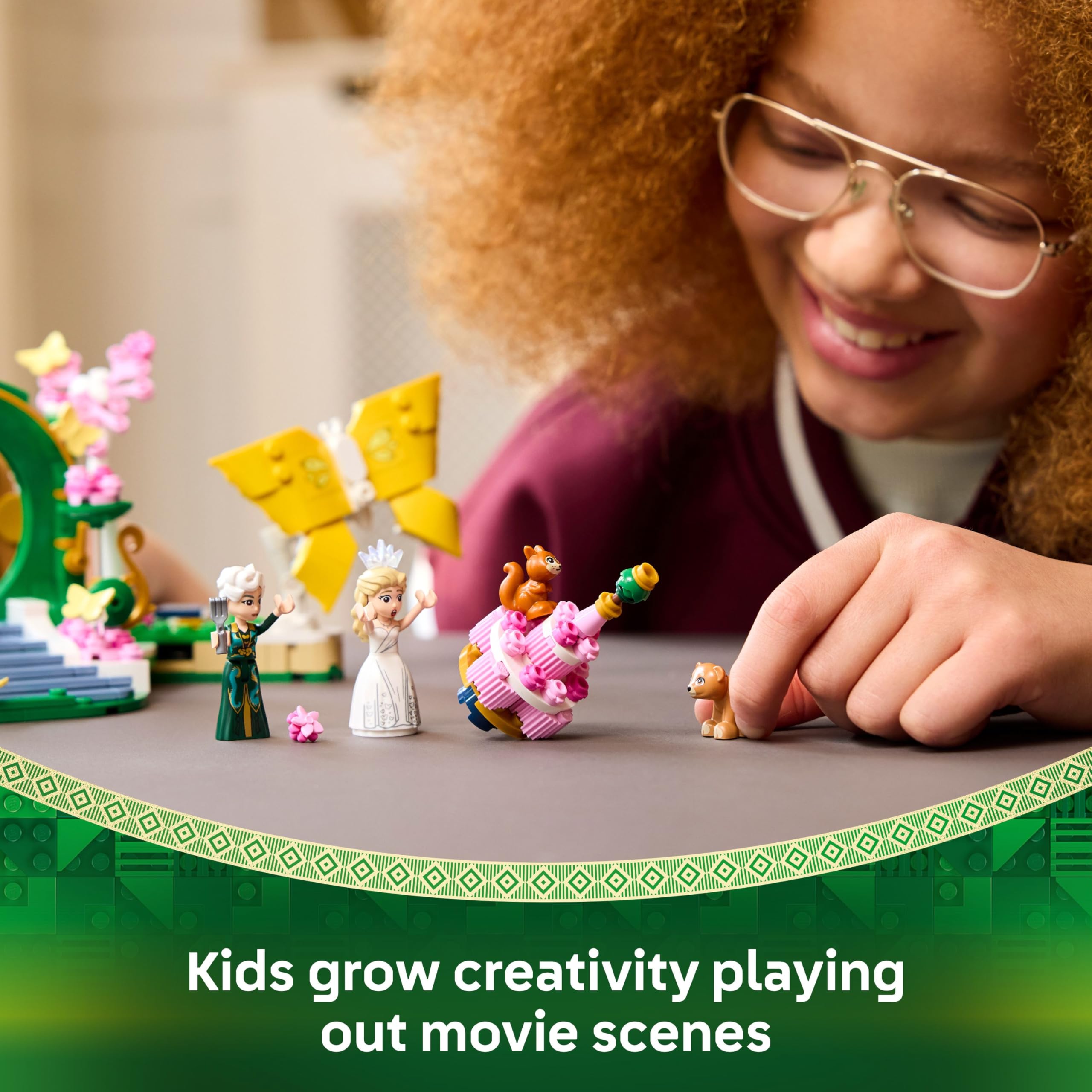 LEGO Wicked Glinda's Wedding Day - Building Toy with 2 Mini Dolls & 2 Posable Butterflies for Ages 8+ 12