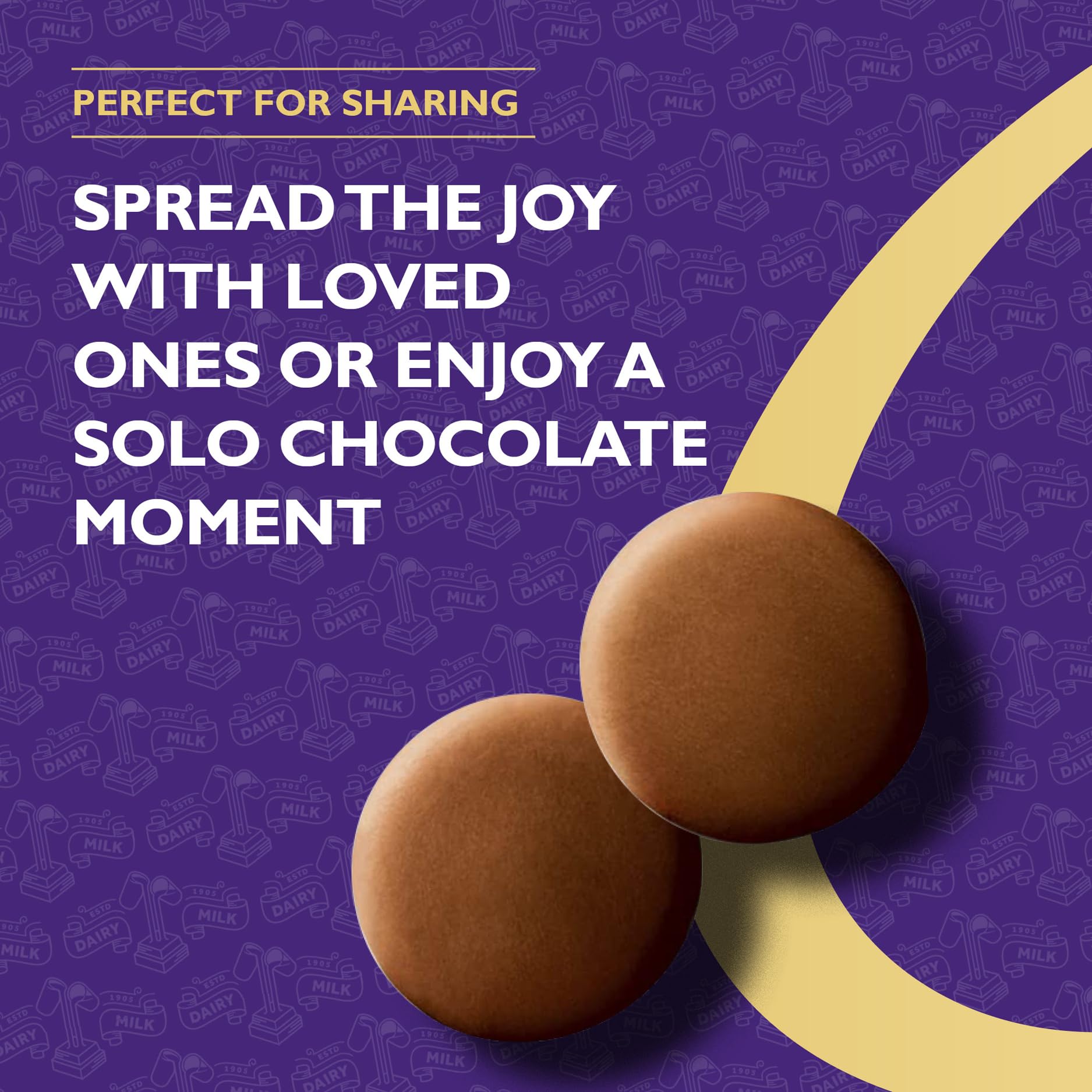 Cadbury Dairy Milk Chocolate Giant Buttons Bag - Creamy Milk Chocolate Snack | 40g Bag (Pack of 36) 3
