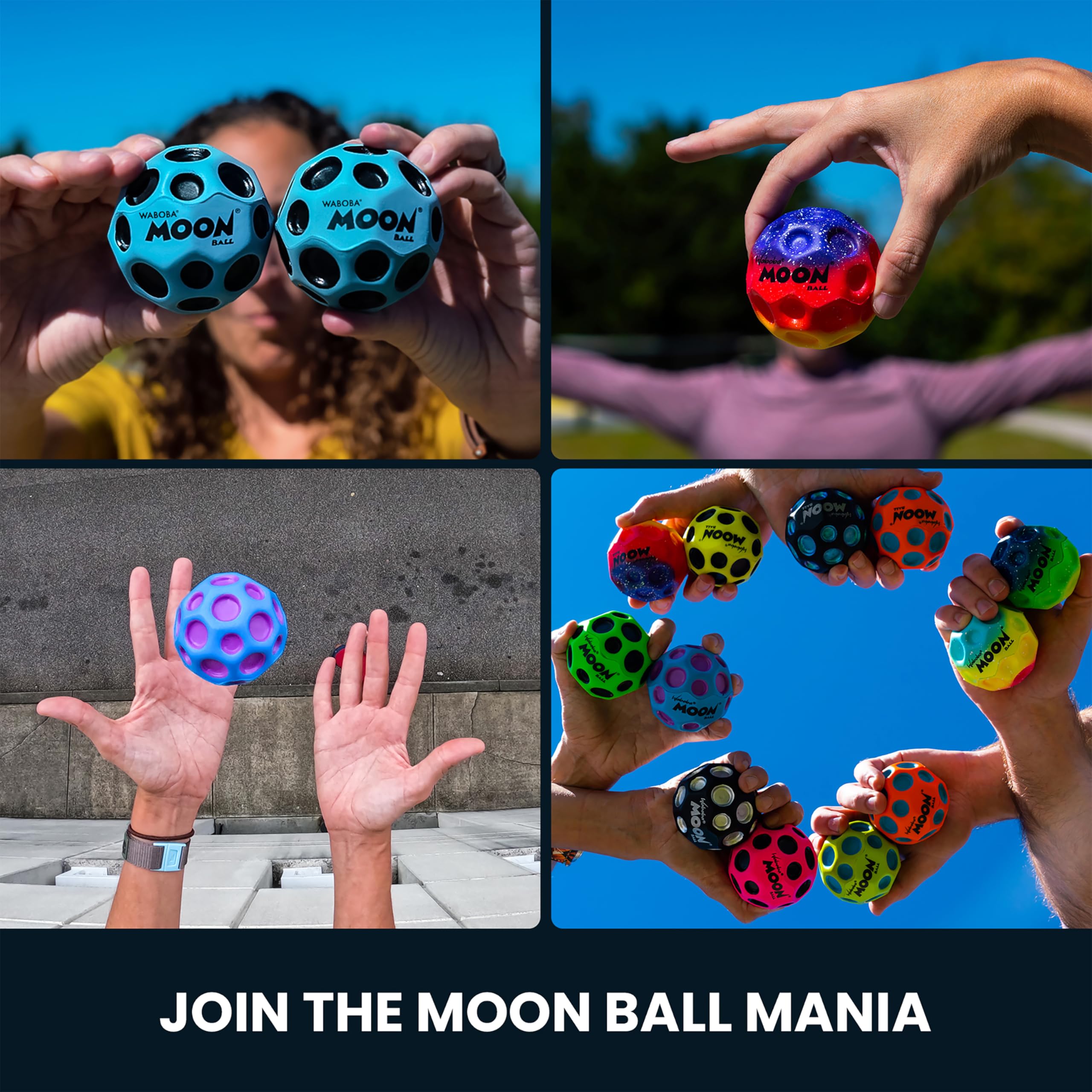 Waboba The Original Moon Ball - Hyper Bouncy Ball | Silver | 65mm 5
