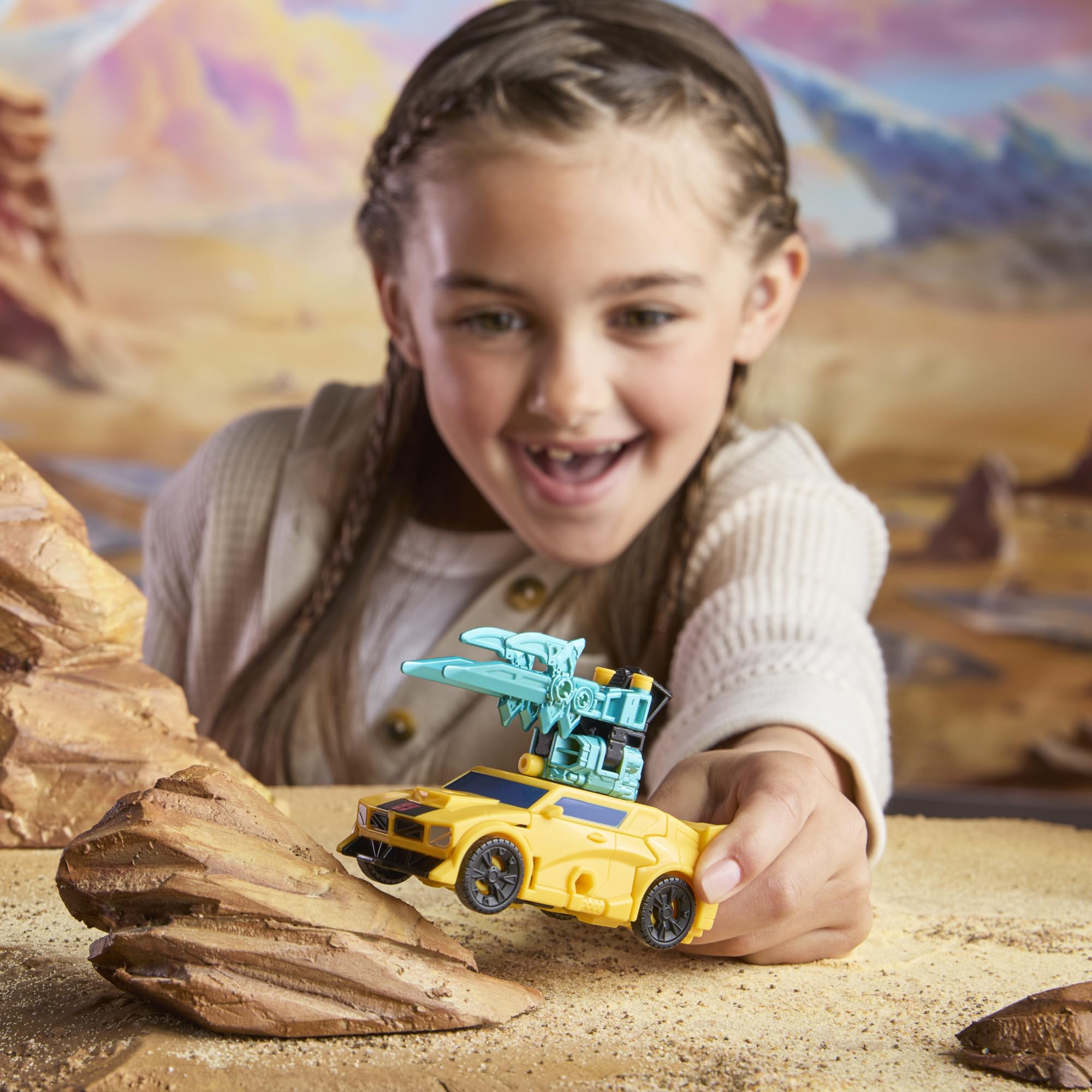 Transformers CYBERWORLD Armored Changers Bumblebee Action Figure - Ages 6+, 2-in-1 Transformation, 18.07 cm 7