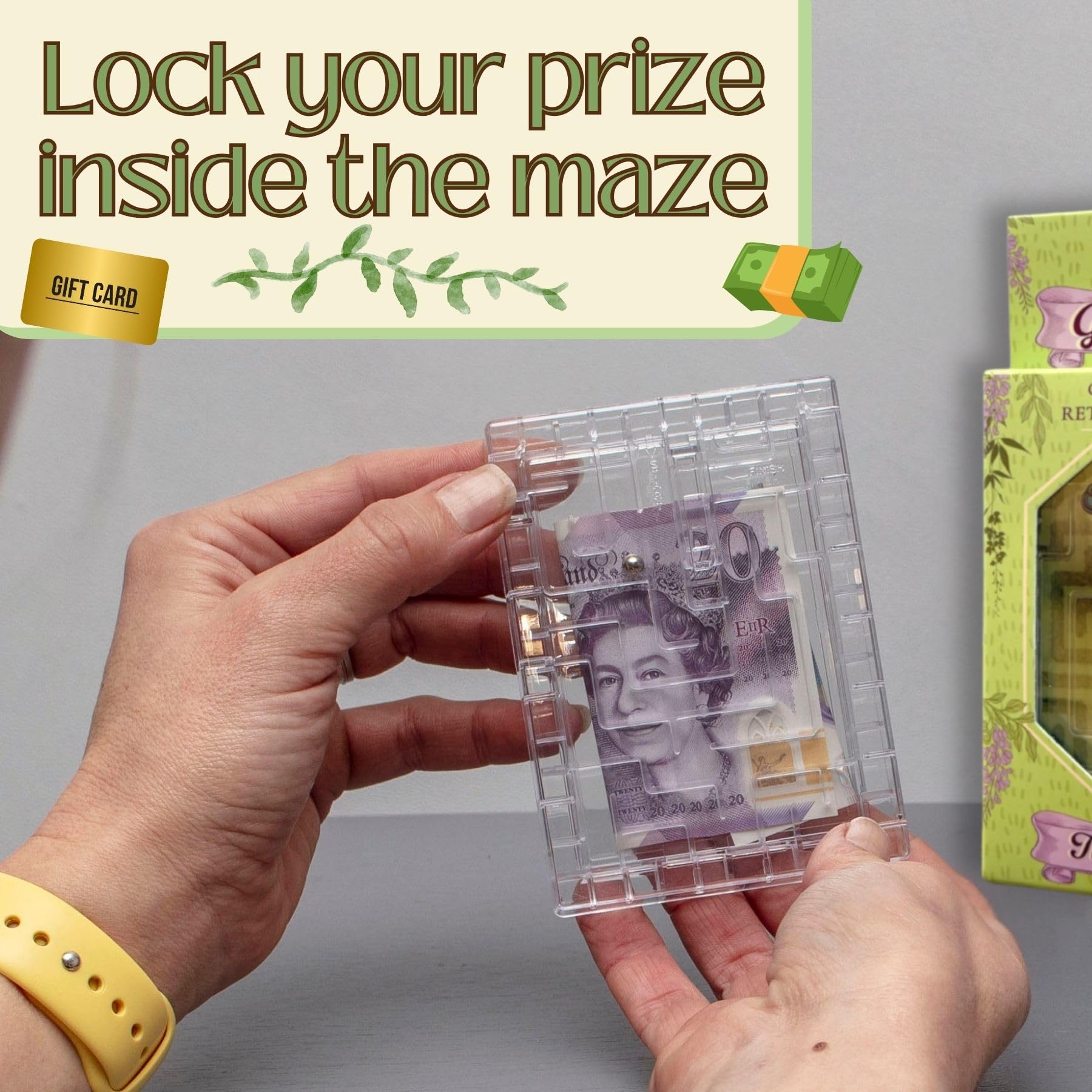 Boxer Gifts Garden Labyrinth Puzzle Box - Money Holder for Cash or Gift Cards 4