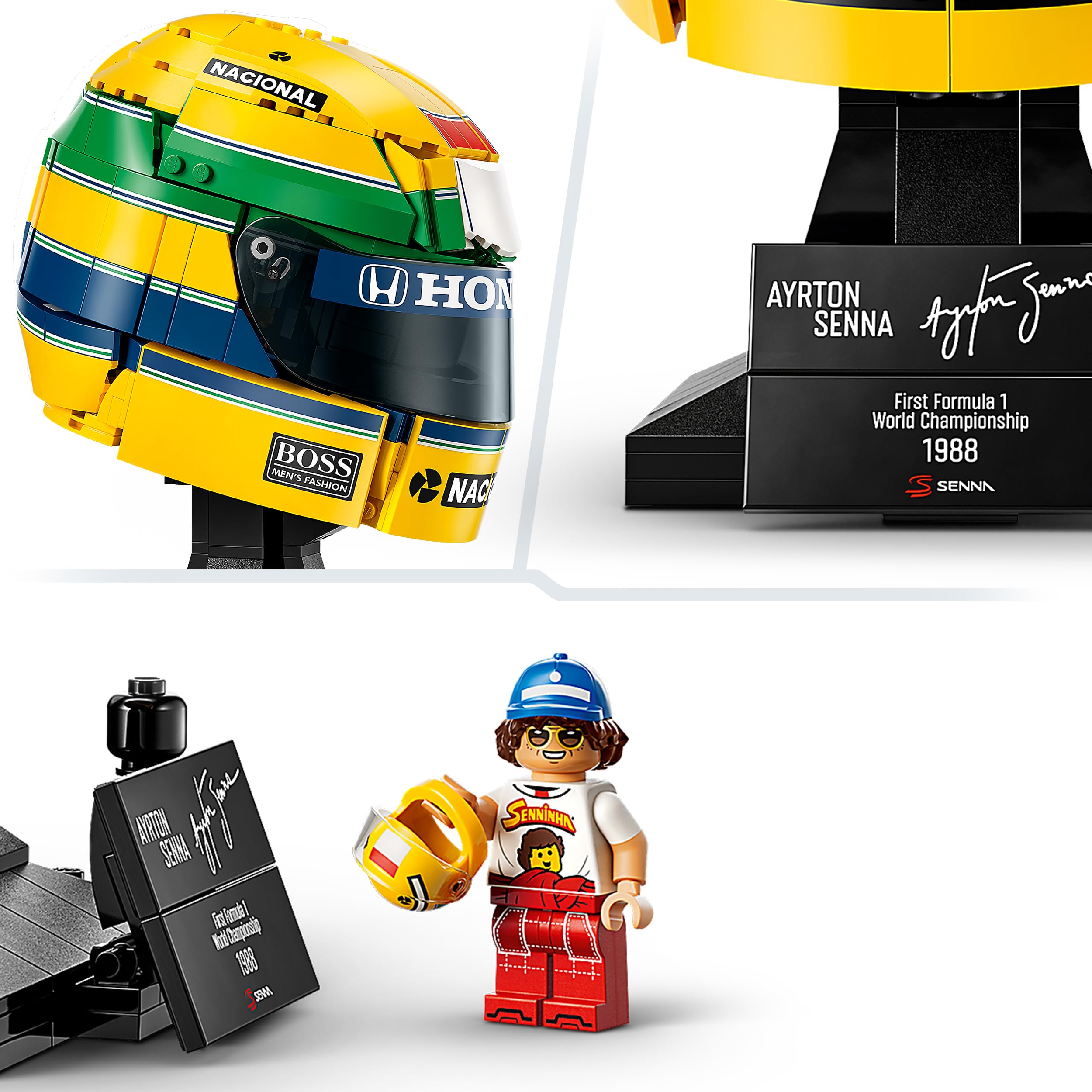 LEGO Editions Ayrton Senna Helmet Building Set - Display Model Kit | 14+ Age Range | Multicolor 4